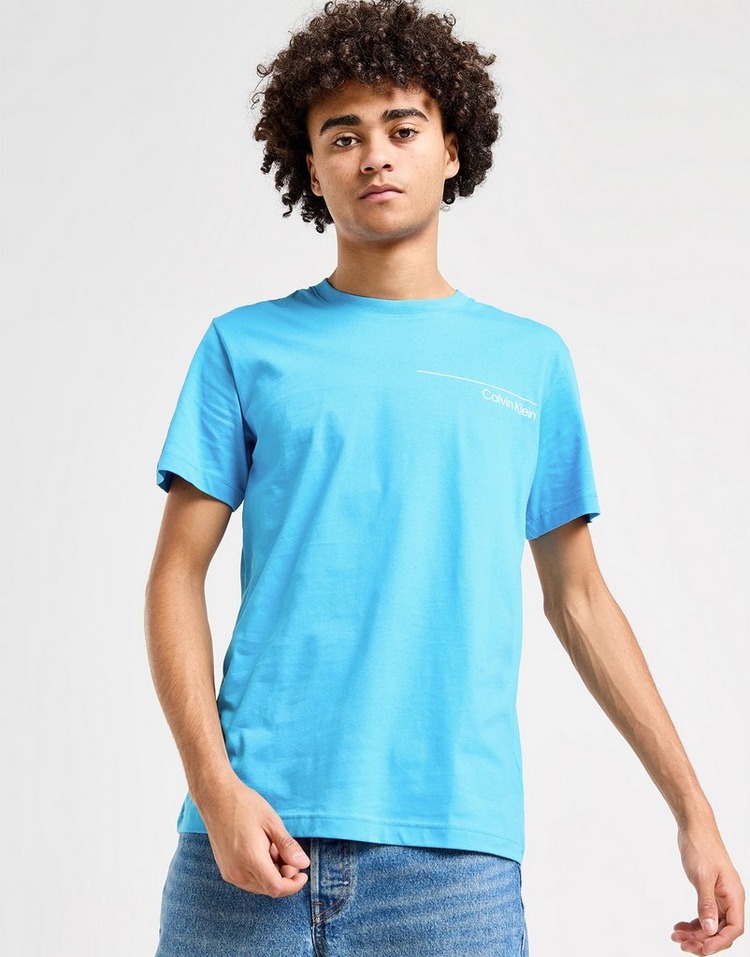 Blue Calvin Klein Small Logo T-Shirt - JD Sports