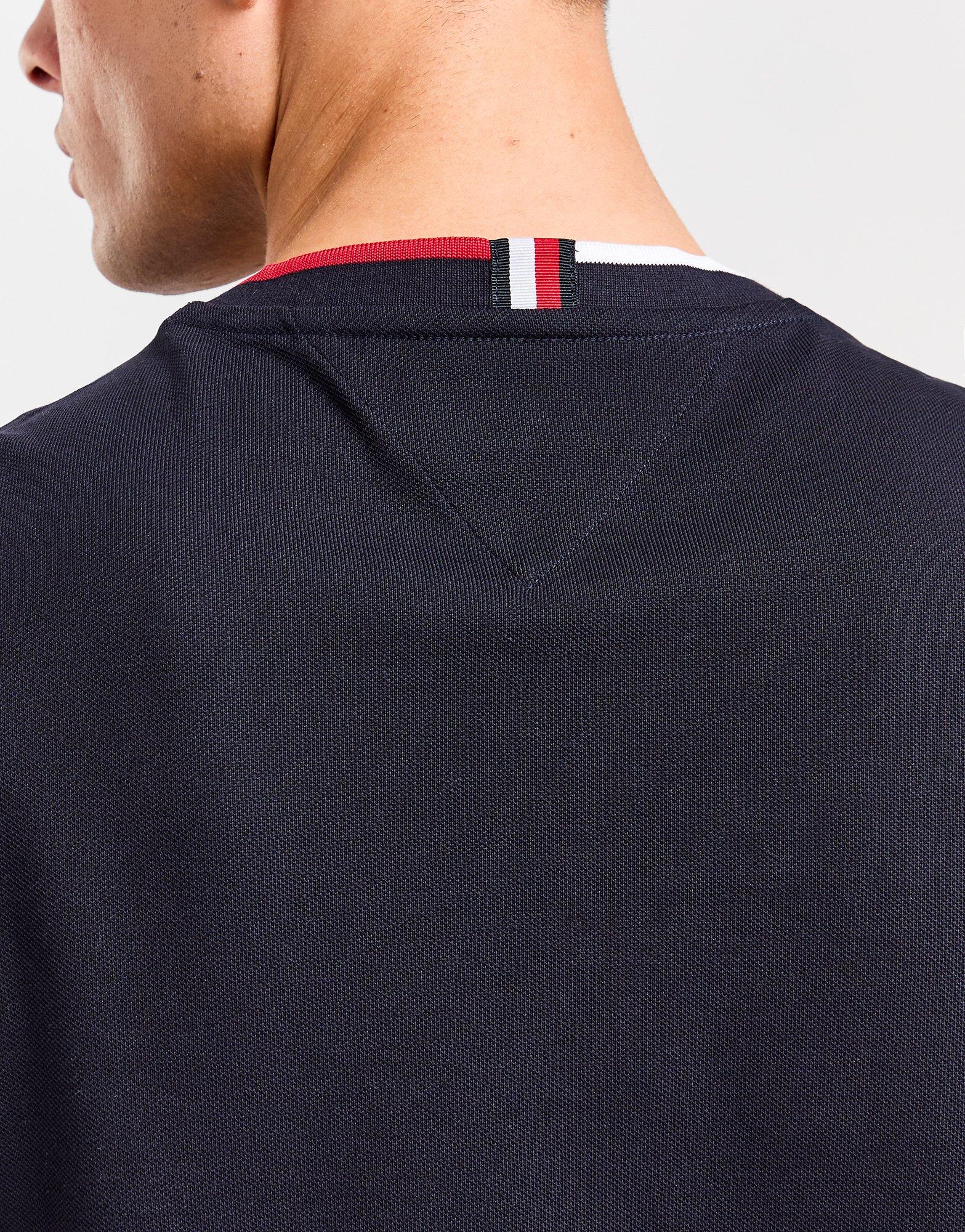 Blue Tommy Hilfiger RWB Tipped Pique T-Shirt - JD Sports Global 