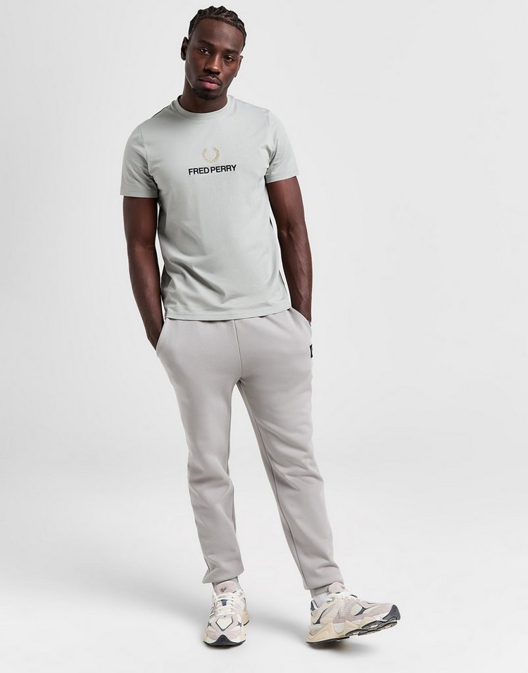 Grey Fred Perry Global Stack Logo T-Shirt | JD Sports UK