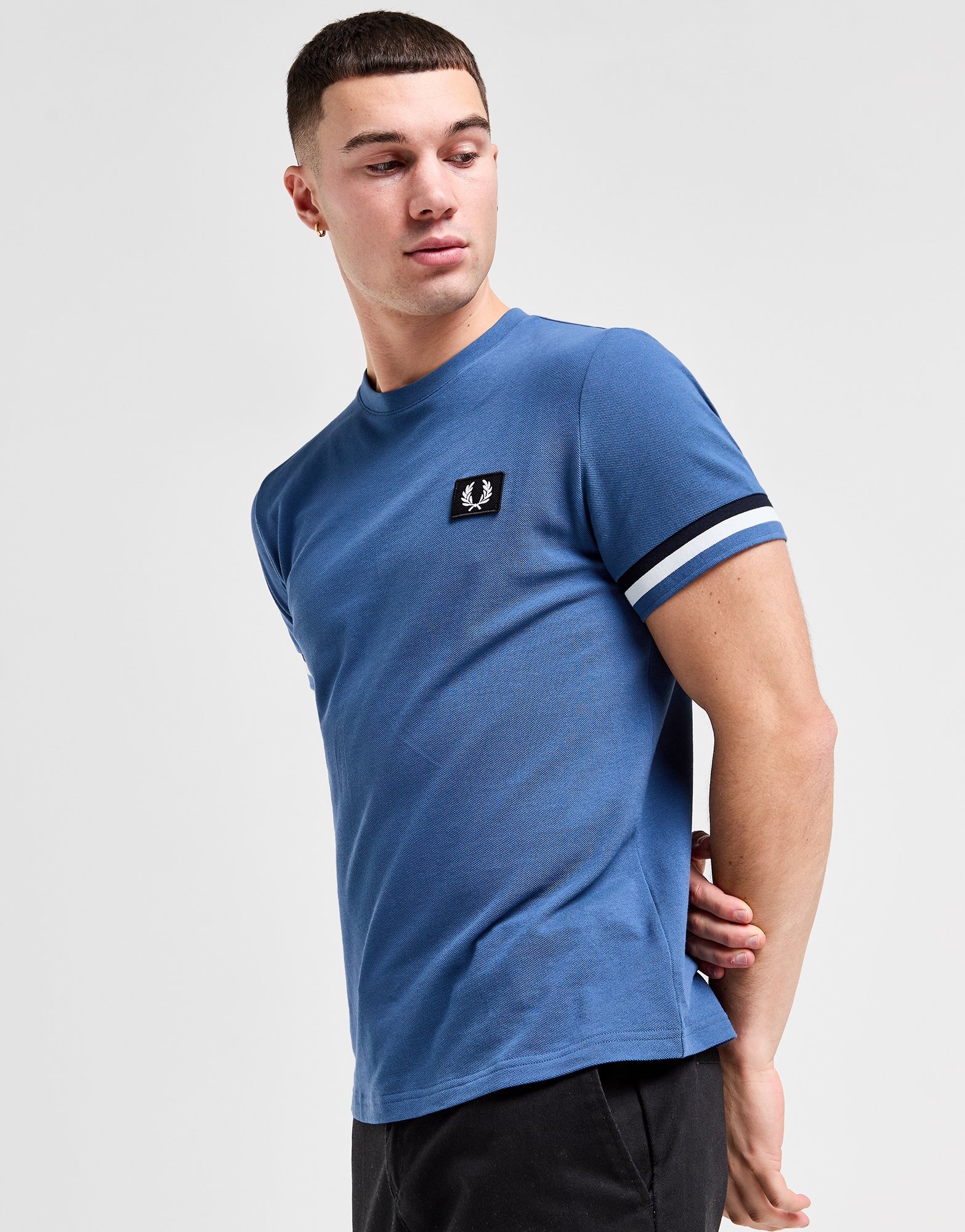 Blue Fred Perry Badge Pique T-Shirt | JD Sports UK