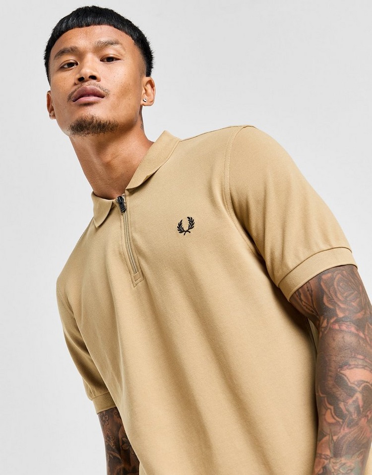 Fred Perry Zip Short Sleeve Polo Shirt