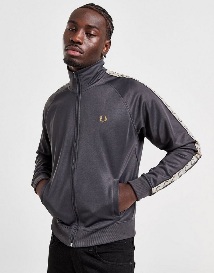 Grey Fred Perry Tape Track Top | JD Sports UK