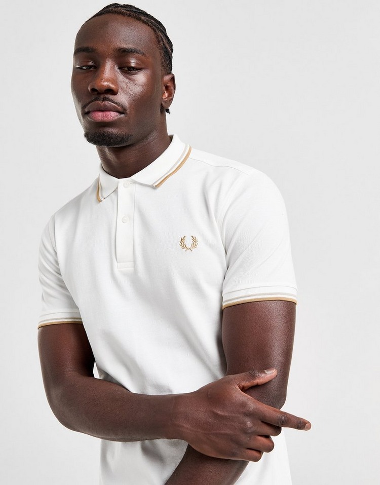 White Fred Perry Twin Tipped Polo Shirt - JD Sports Ireland
