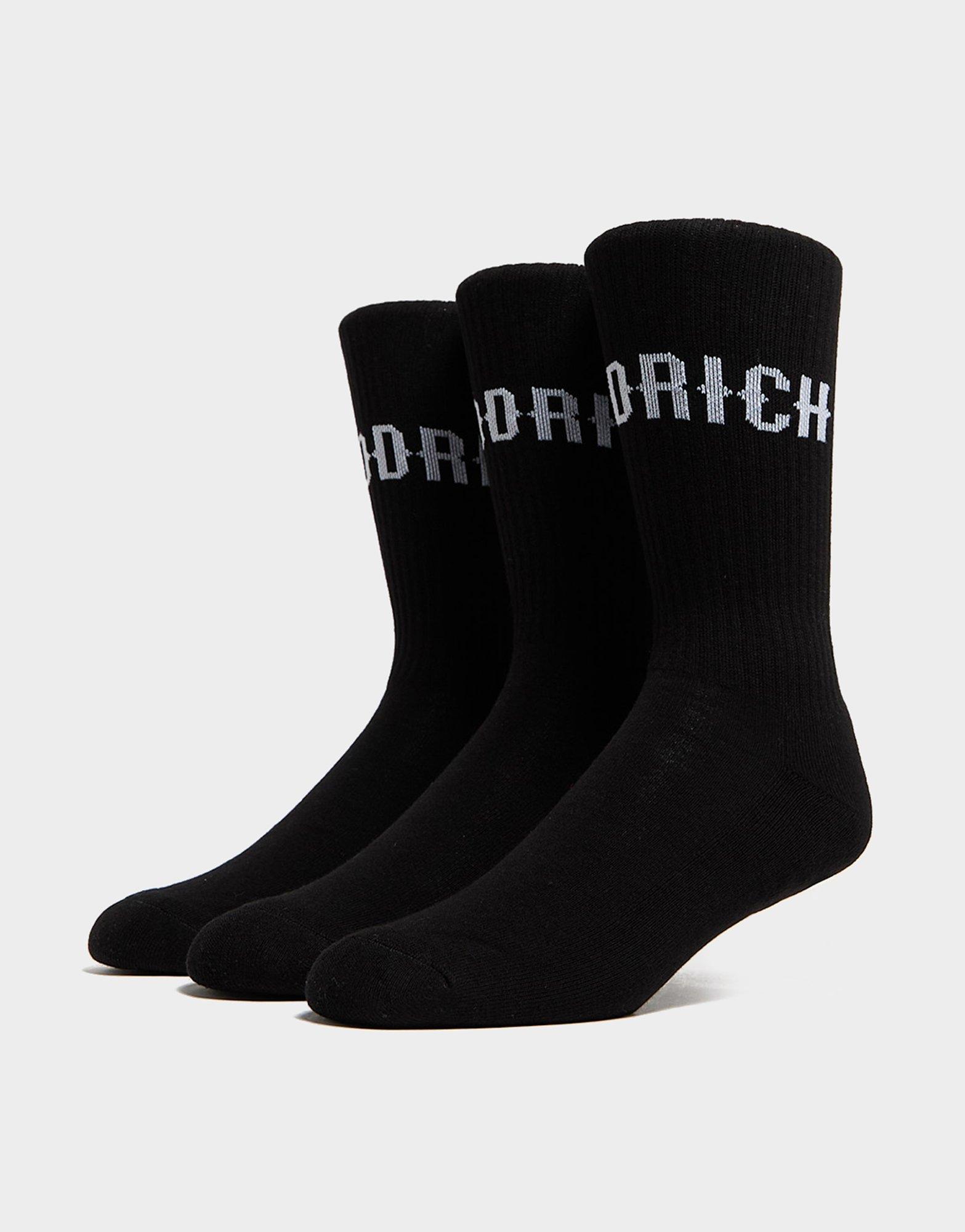 Black Hoodrich 3-Pack OG Core Crew Socks | JD Sports UK