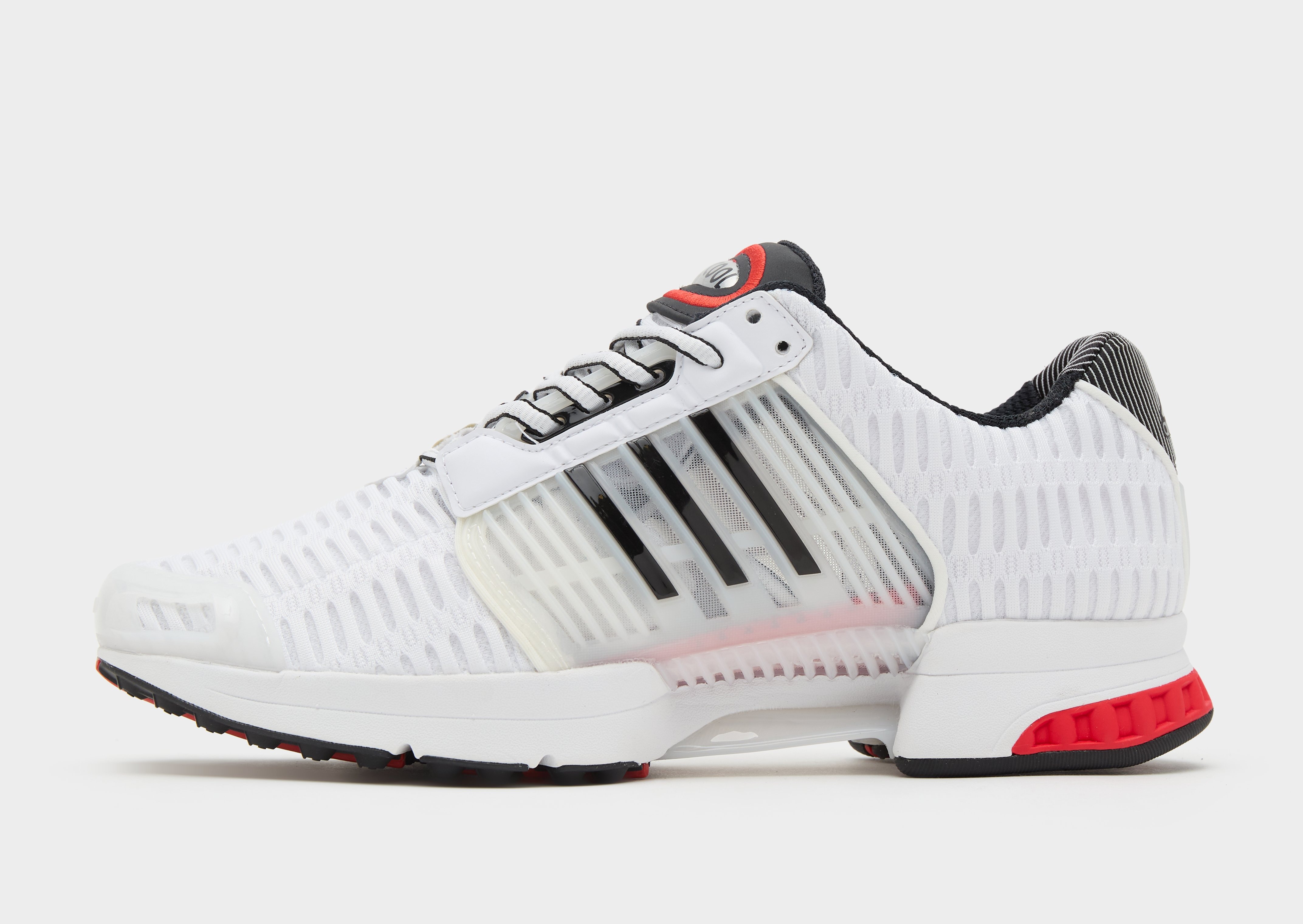 Climacool running shoes red black best sale