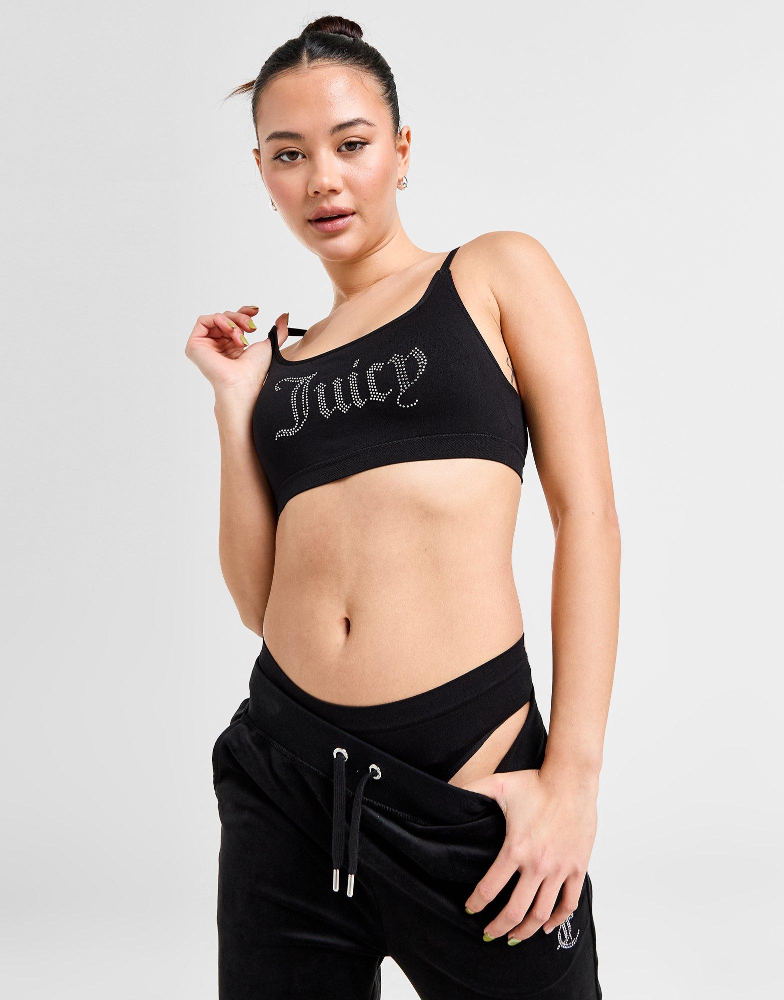 Black JUICY COUTURE Diamante Seamless Bra Set - JD Sports Global