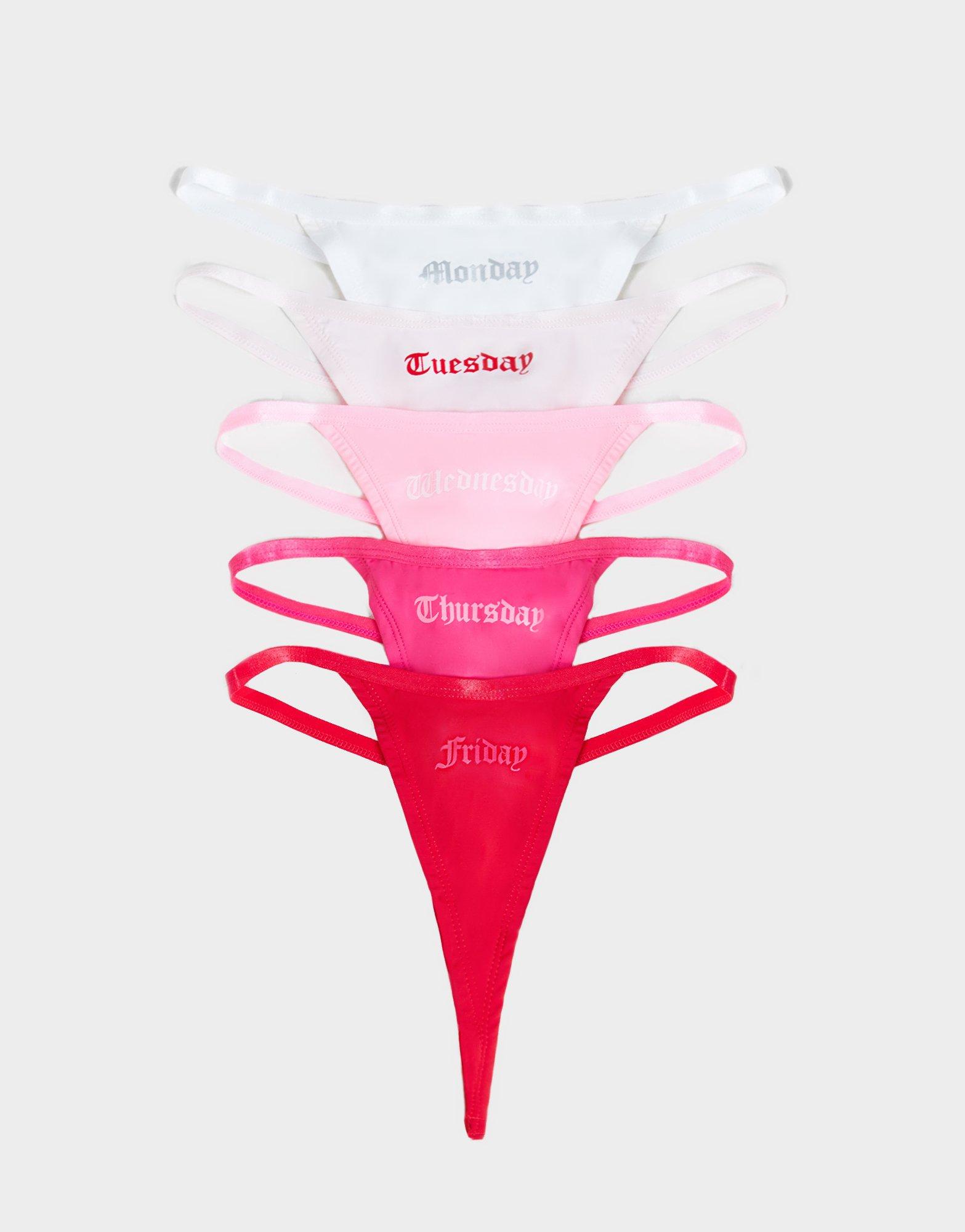Juicy Couture 5-Pack Weekday Thong Set