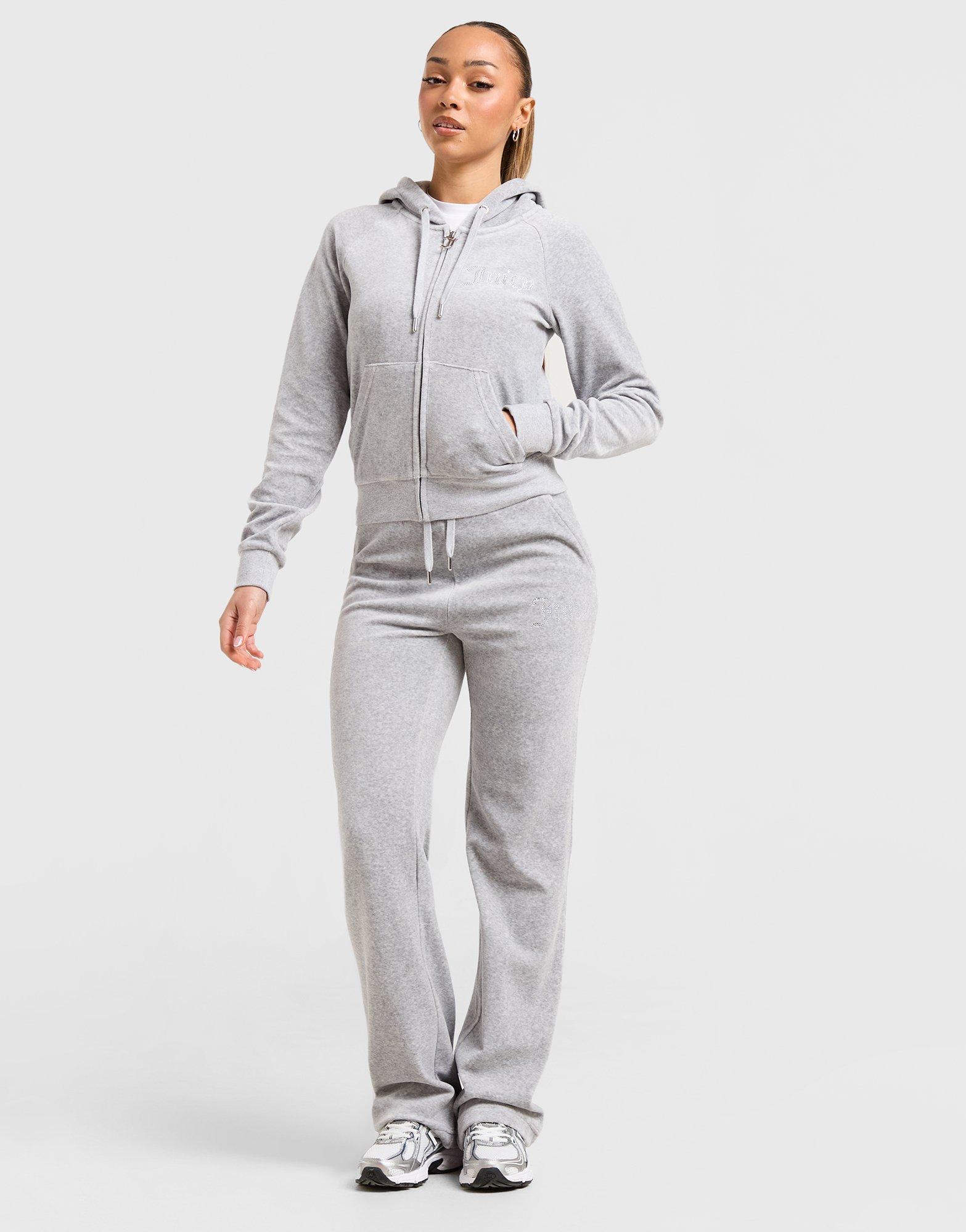 JUICY COUTURE Diamante Logo Velour Joggers