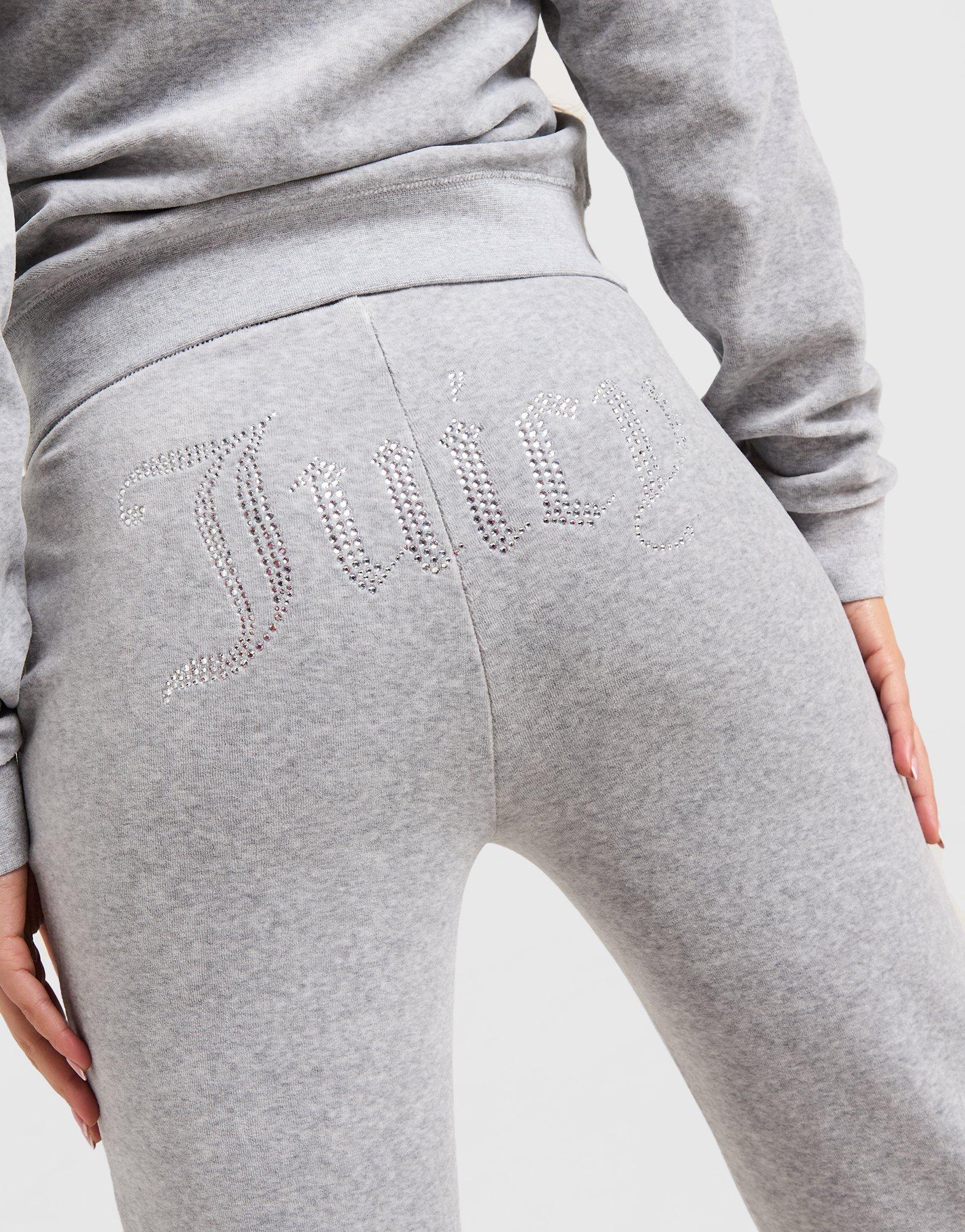 JUICY COUTURE Diamante Logo Velour Joggers