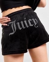 JUICY COUTURE Diamante Velour Shorts