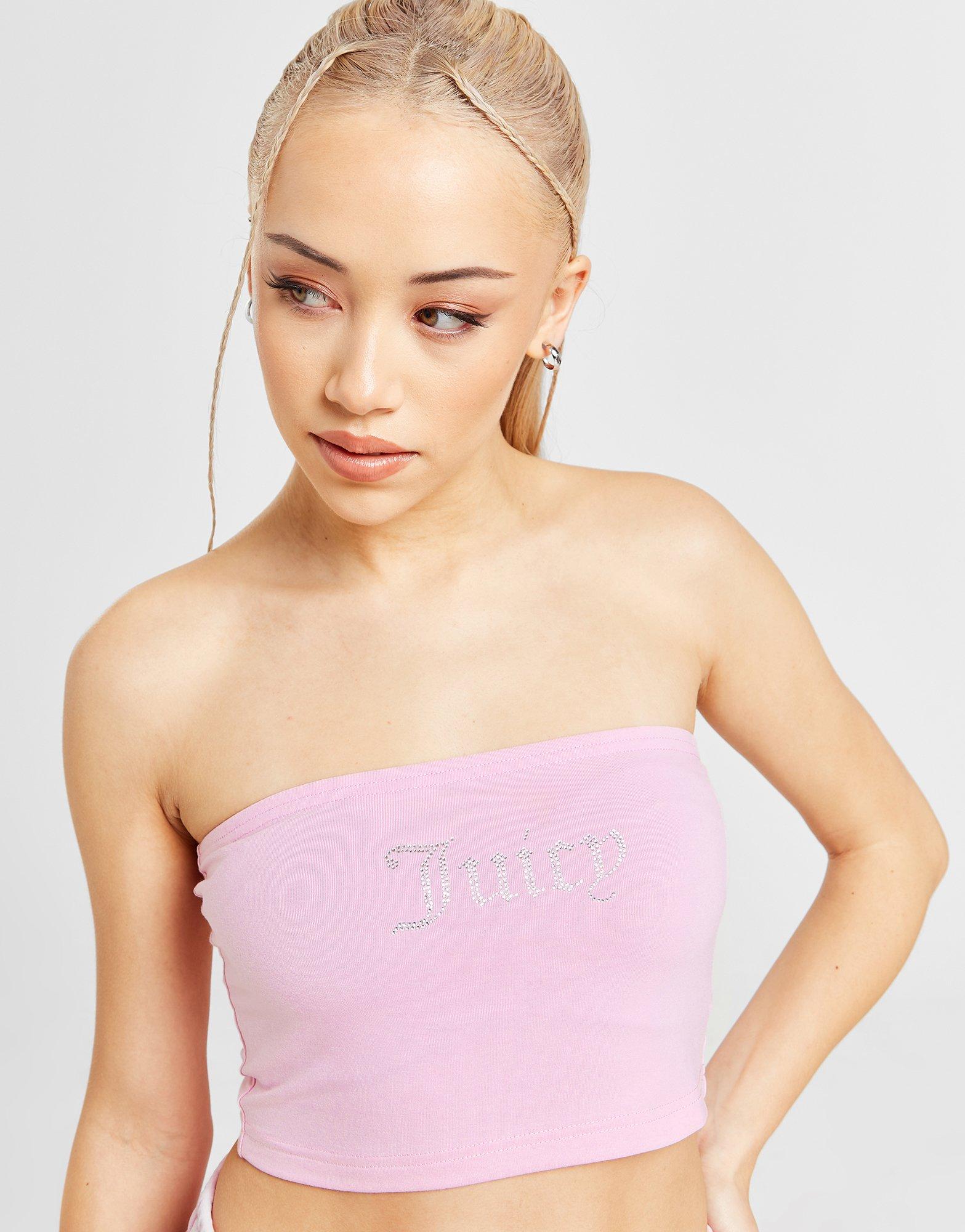 JUICY COUTURE Diamante Logo Bandeau Top