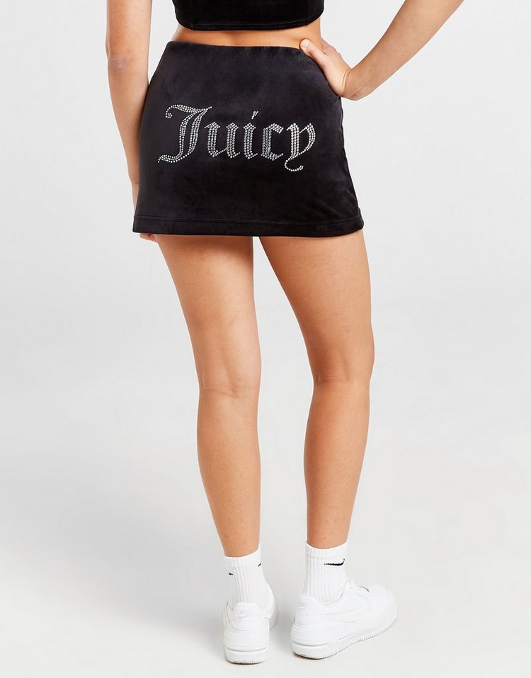 JUICY COUTURE Diamante Velour Mini Skirt