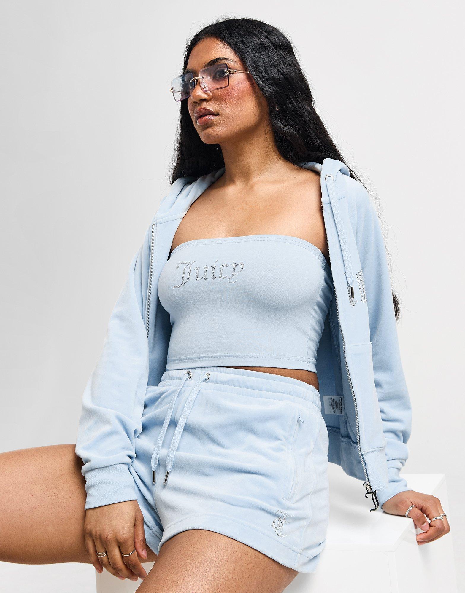 JUICY COUTURE Diamante Logo Bandeau Top Damen