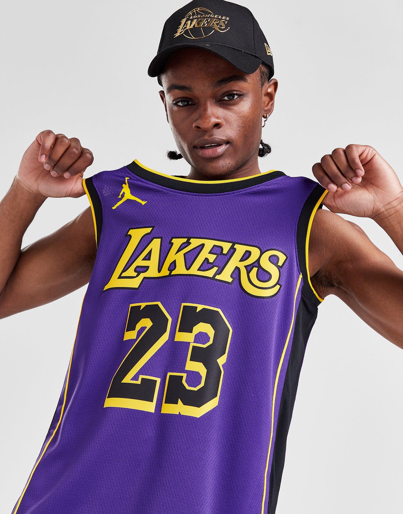 Purple Jordan NBA LA Lakers James #23 Swingman Jersey - JD Sports Global