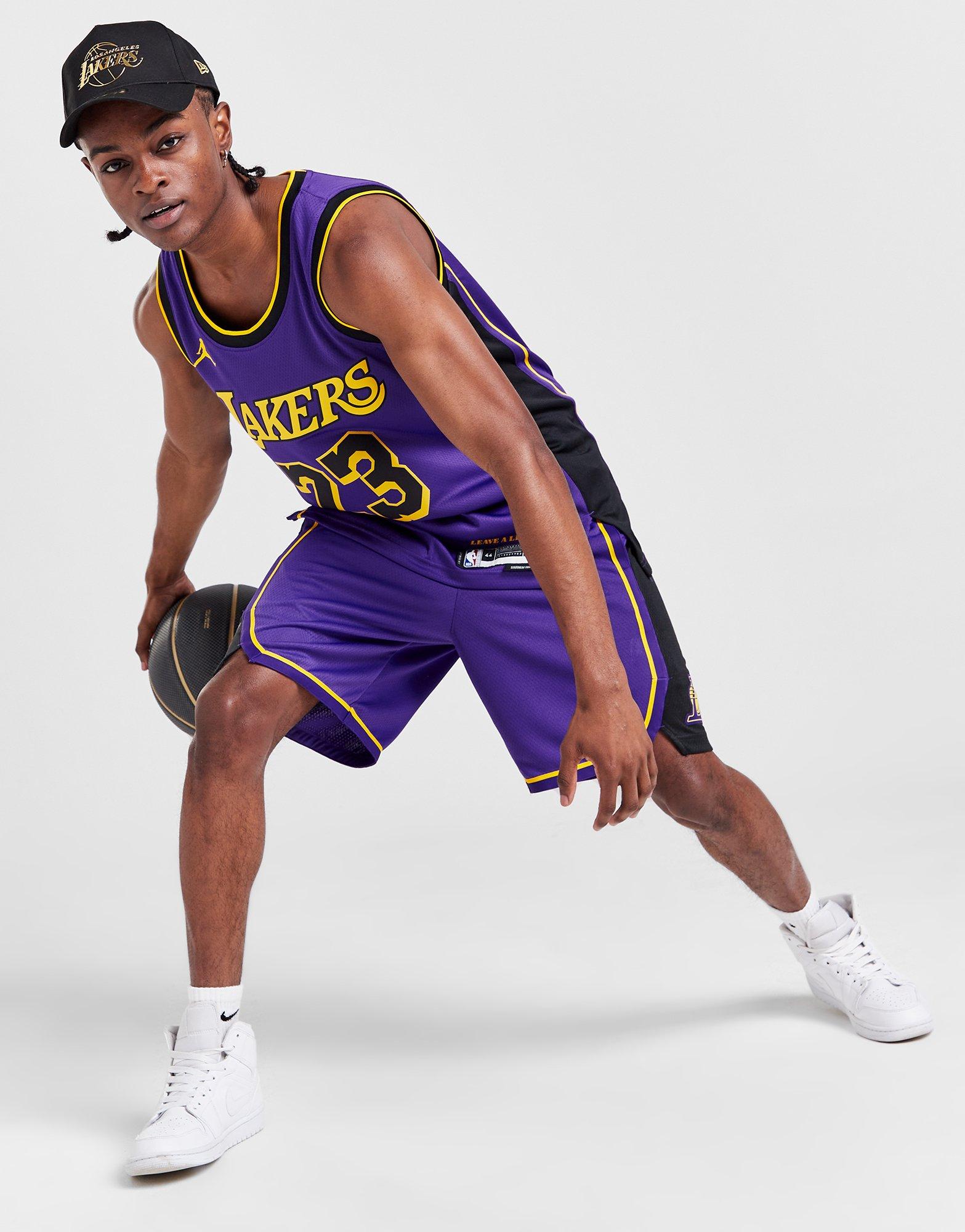 Men's Jordan Los Angeles Lakers Statement Edition Dri-FIT NBA Swingman  Basketball Shorts - Champ Violet/Amarillo