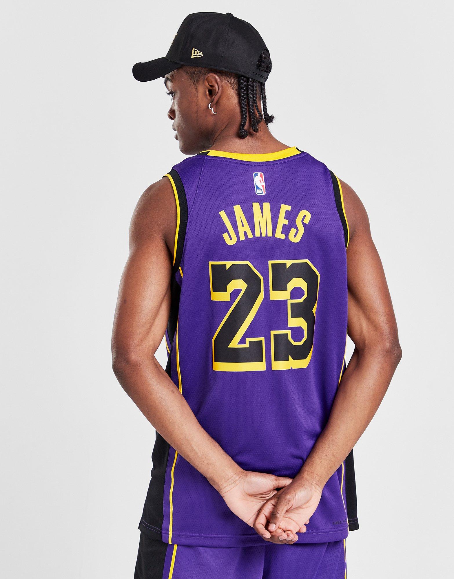 Men's Los Angeles Lakers Statement Edition Jordan Dri-Fit NBA Swingman Jersey in Purple, Size: XS | DO9530-508