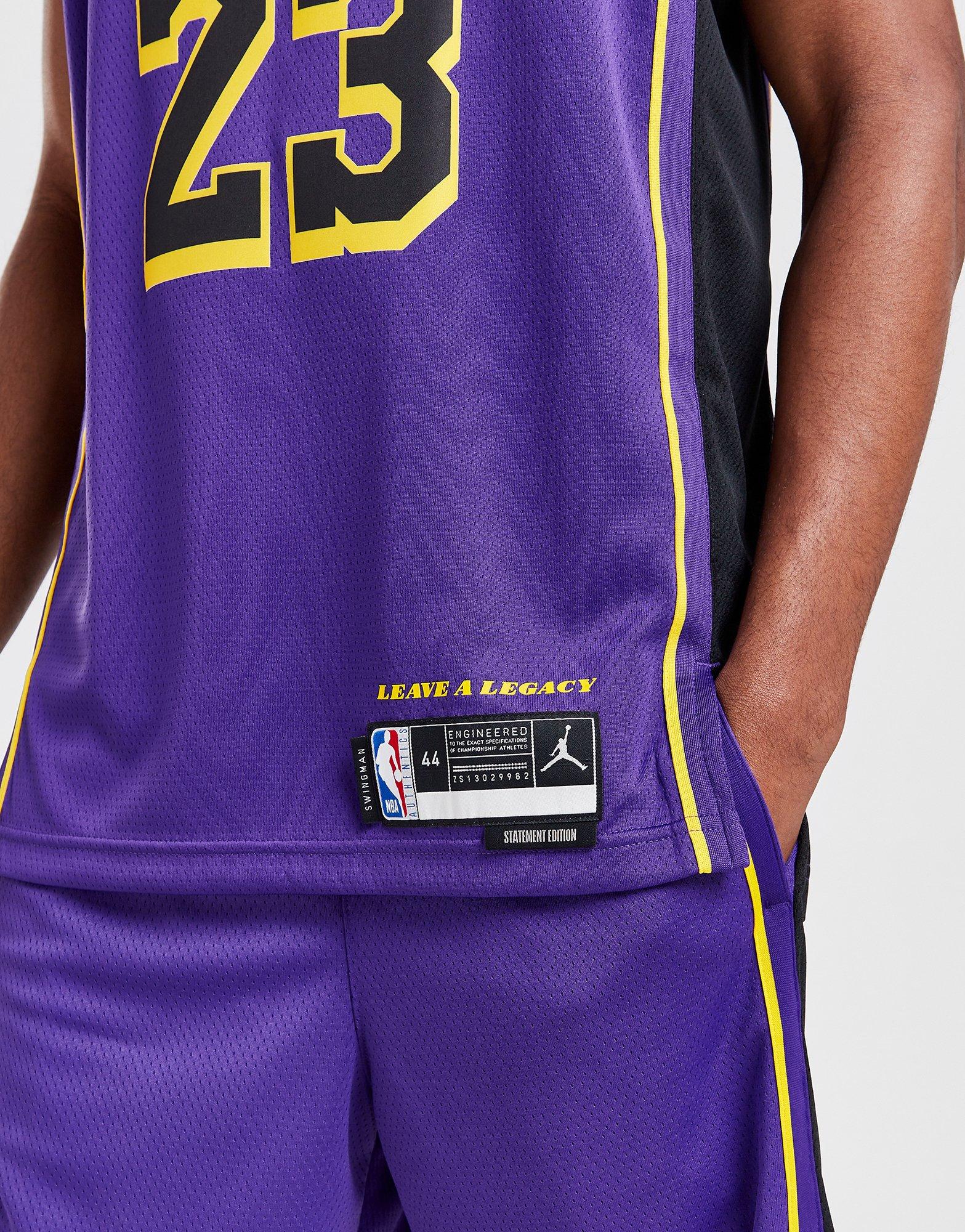 Black and purple clearance lakers jersey