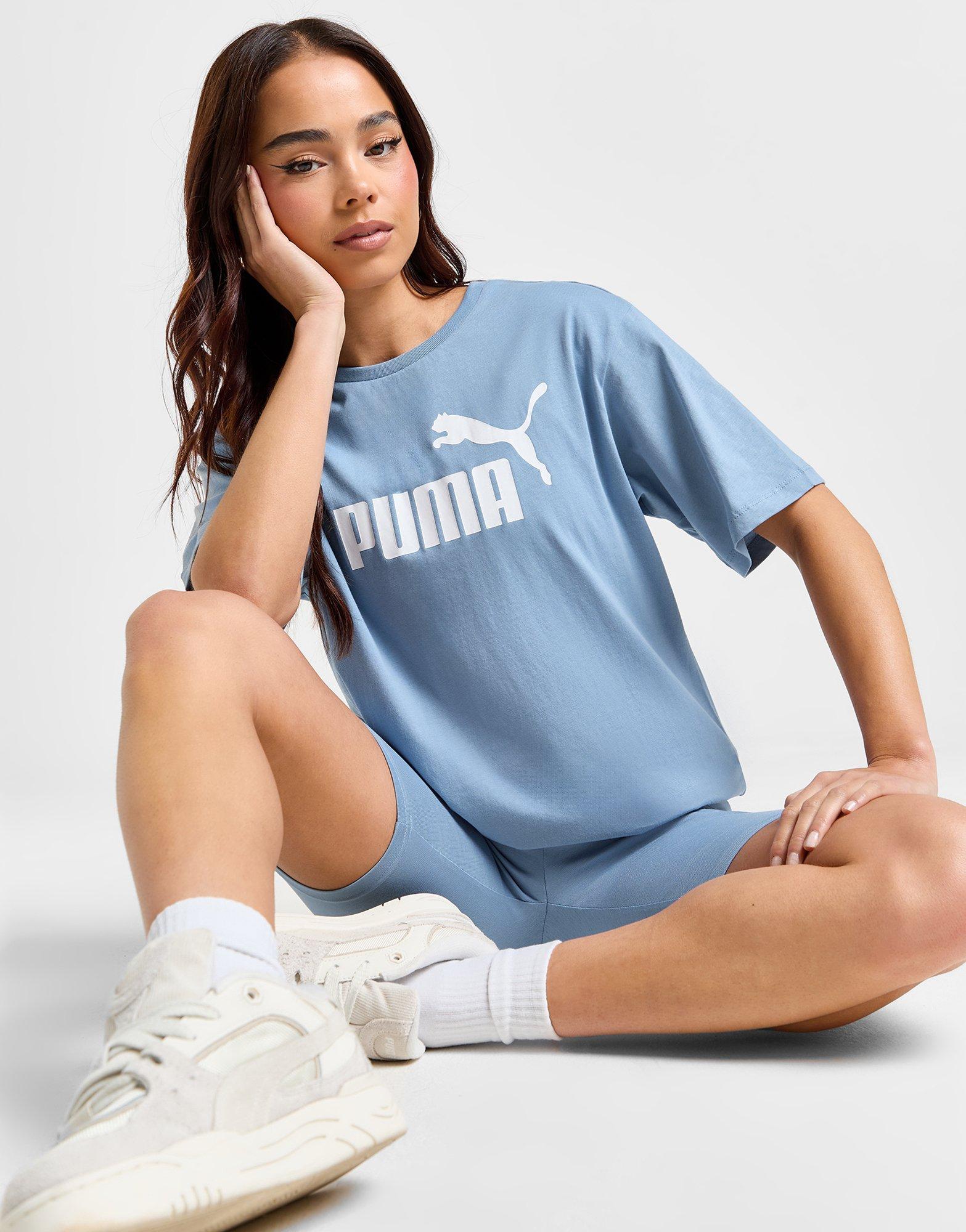 Blue PUMA Large Logo Boyfriend T Shirt JD Sports NZ