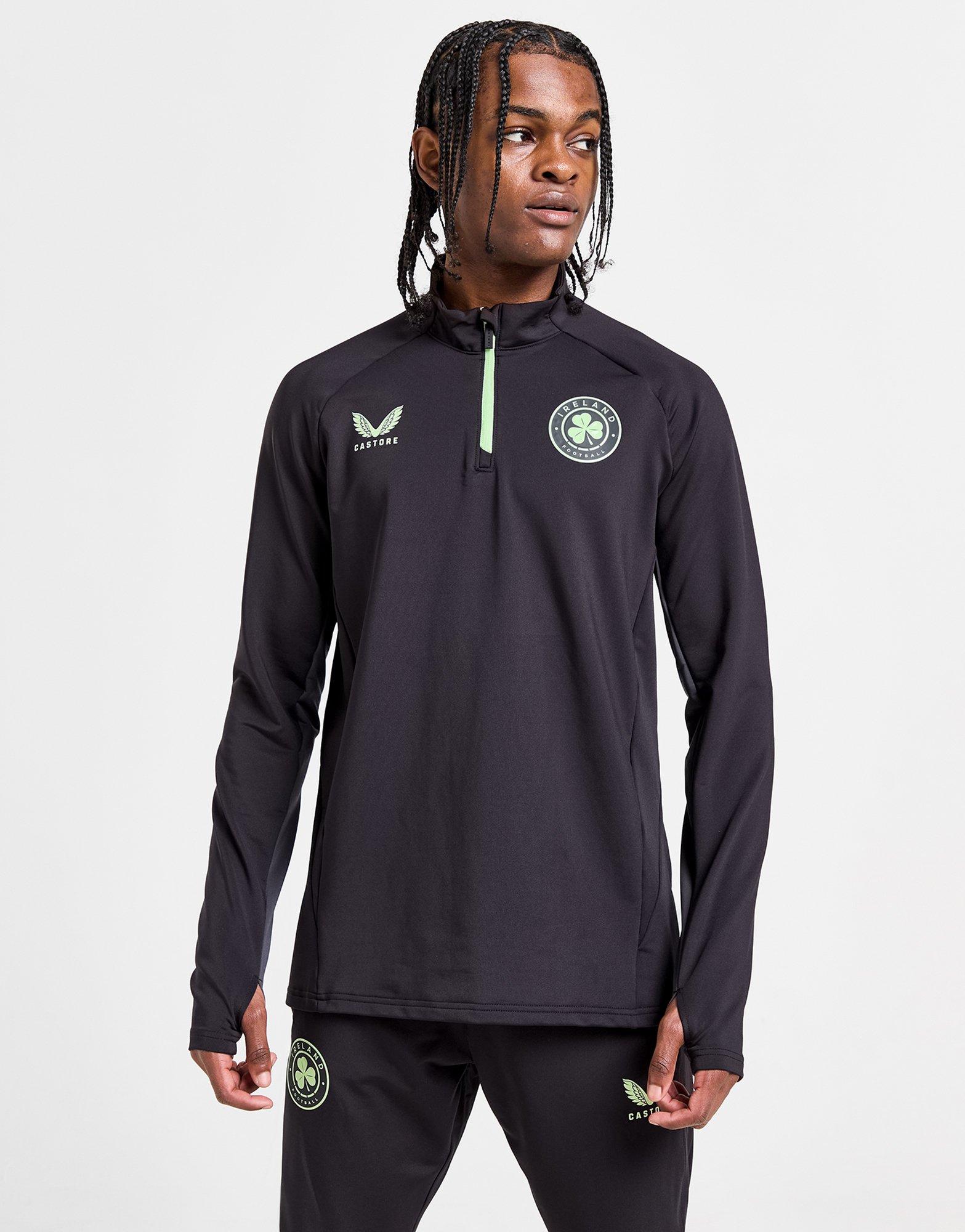 Castore Irland Trainingsoberteil mit Viertelreißverschluss Schwarz JD