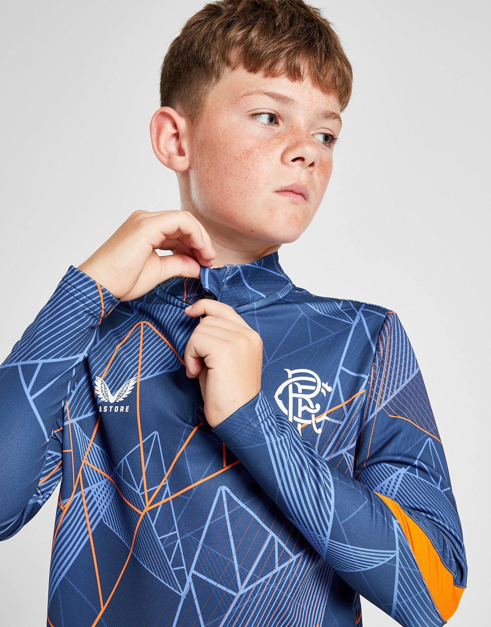 Blue Castore Rangers FC Matchday 1/4 Zip Top Junior - JD Sports NZ