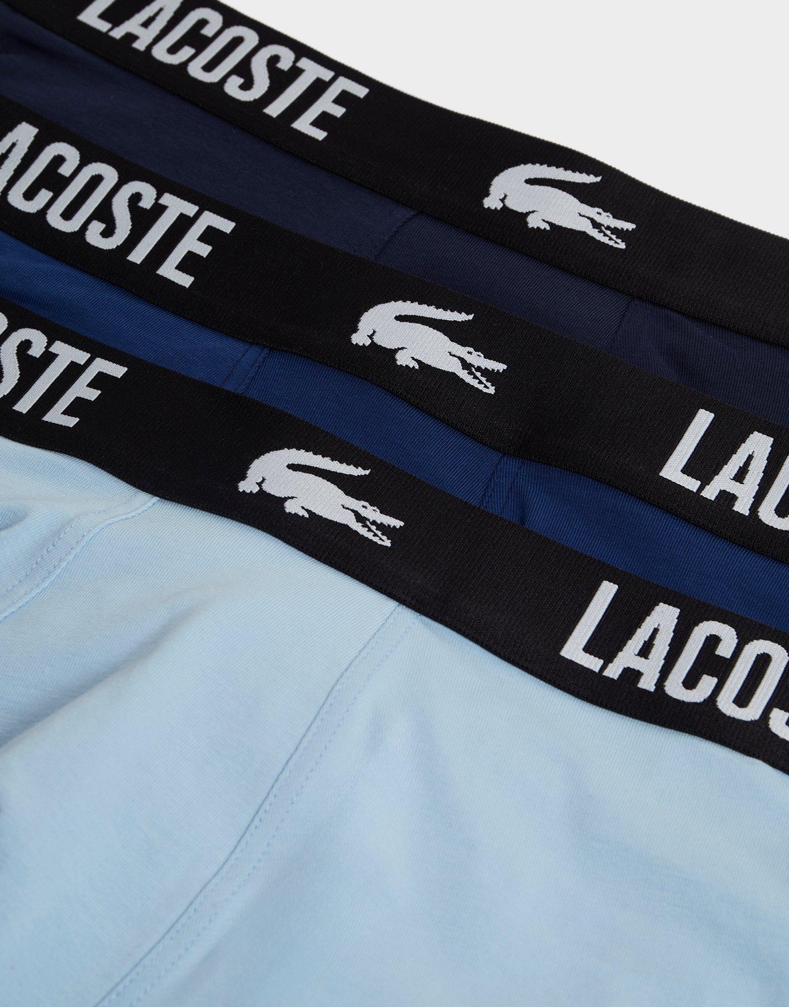Boxers Lacoste Courts pack 3 Azul y blanco