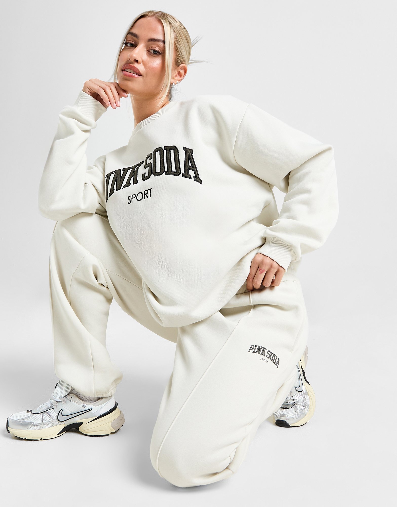 White Pink Soda Sport Liberty Joggers JD Sports UK