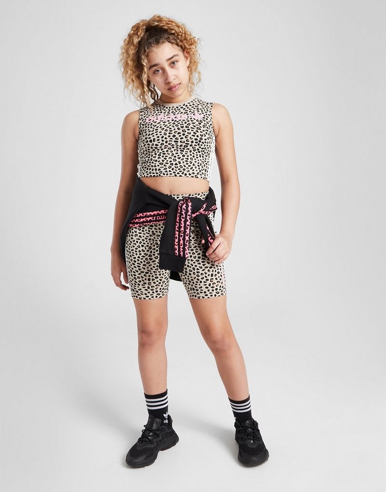 adidas Originals Girls' All Over Print Leopard Tank Top Junior