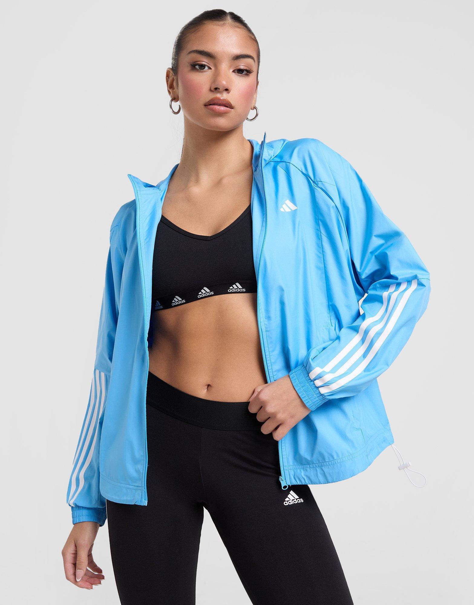 Adidas blue jacket womens online