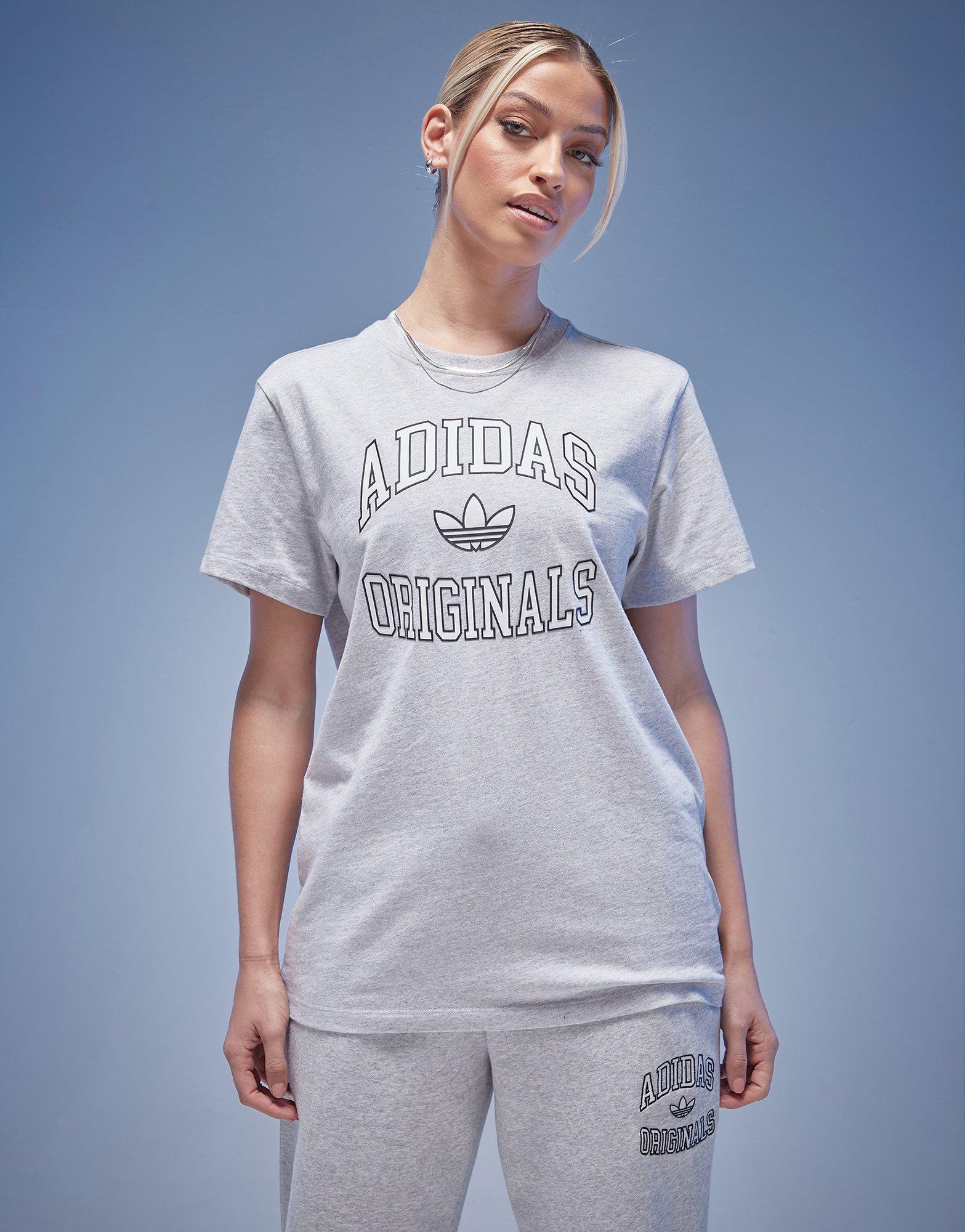 Adidas originals grey t shirt hotsell