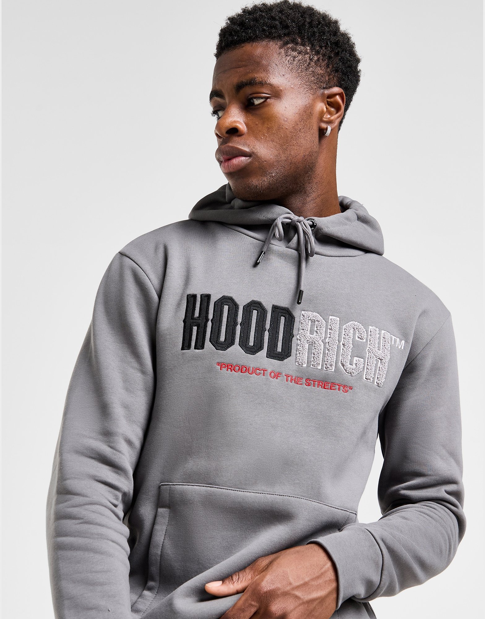 Grey Hoodrich OG Fade Hoodie | JD Sports UK