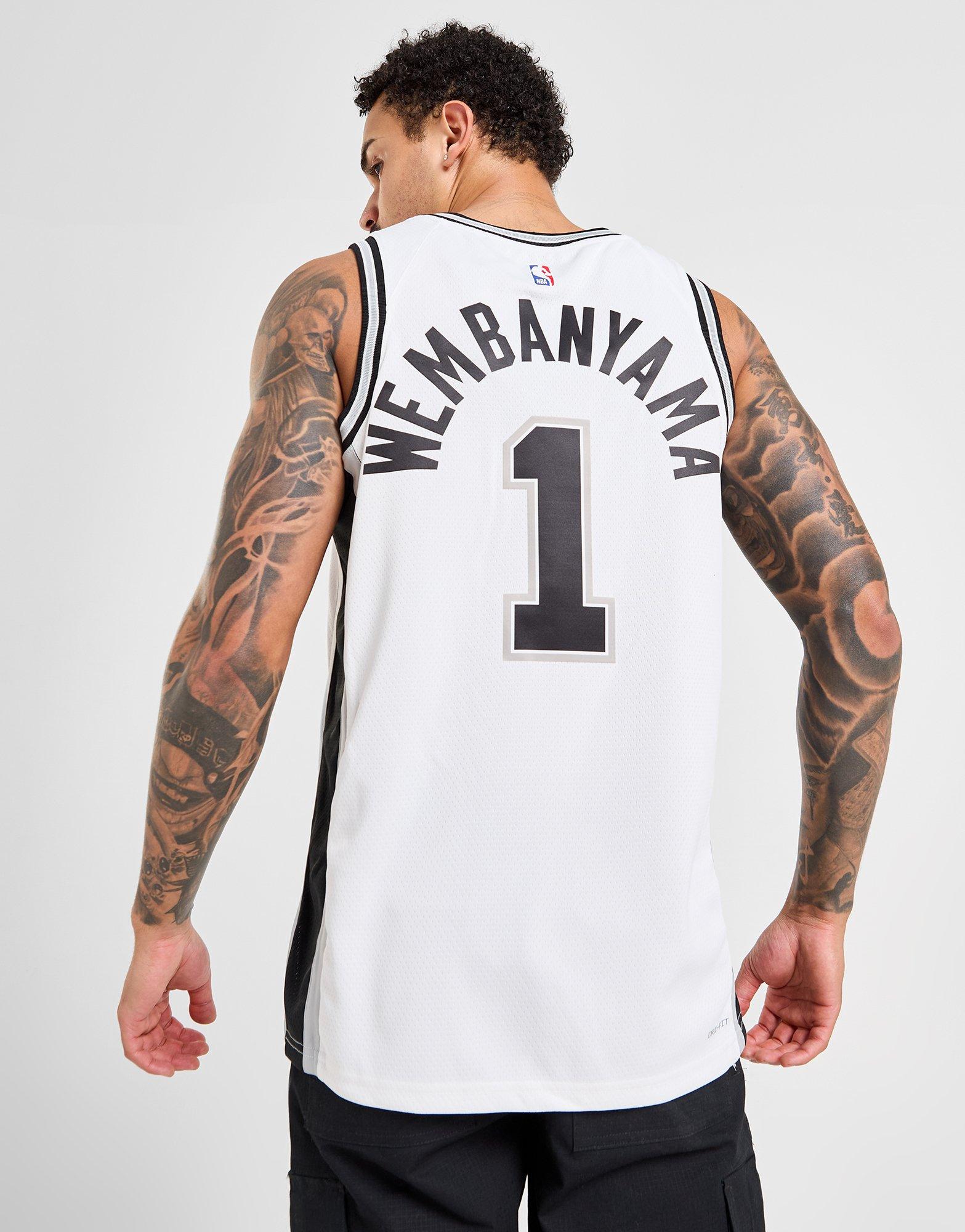 White Nike NBA San Antonio Spurs Wembanyama #1 Jersey - JD