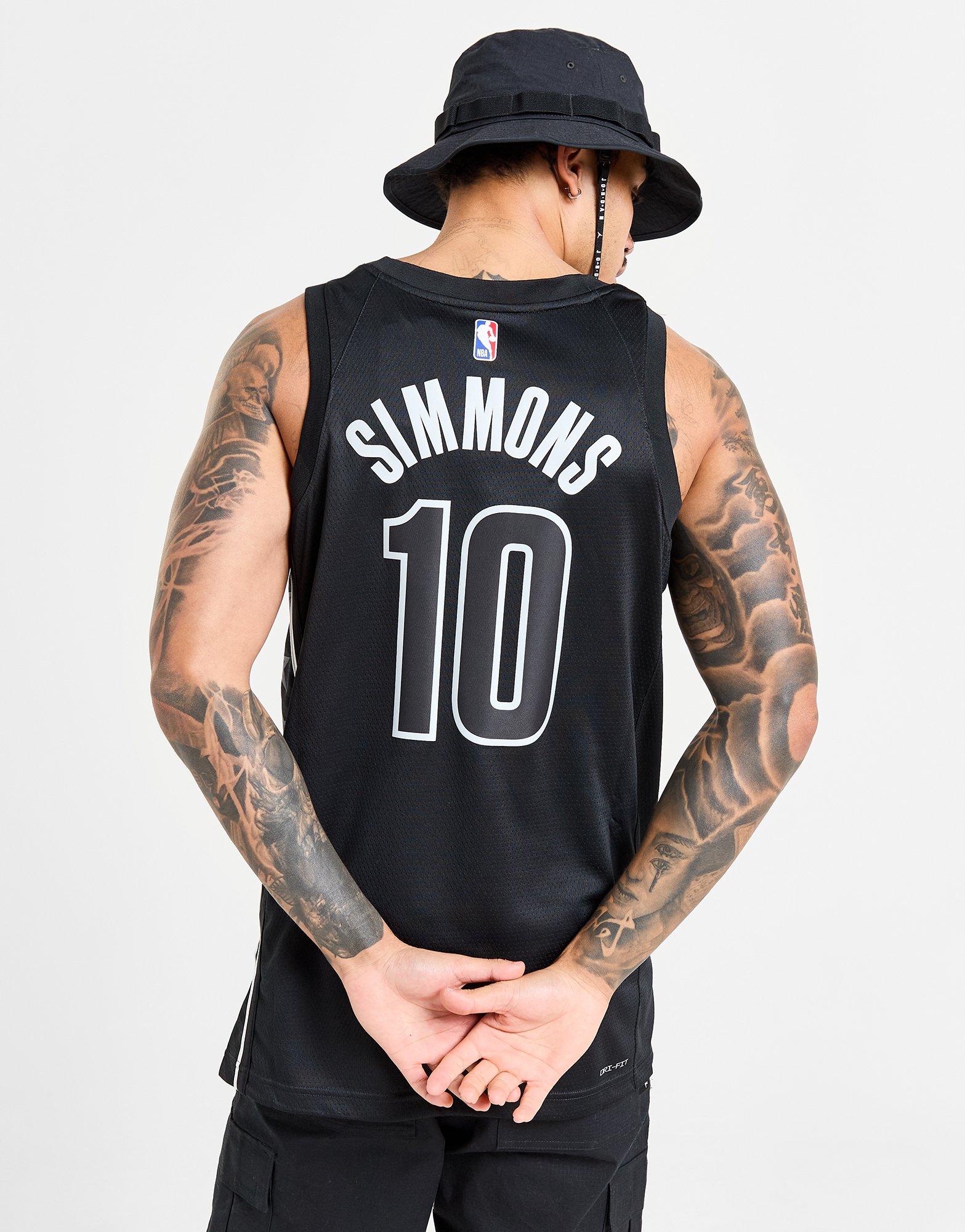 Black Jordan NBA Brooklyn Nets Simmons #10 Jersey | JD Sports UK