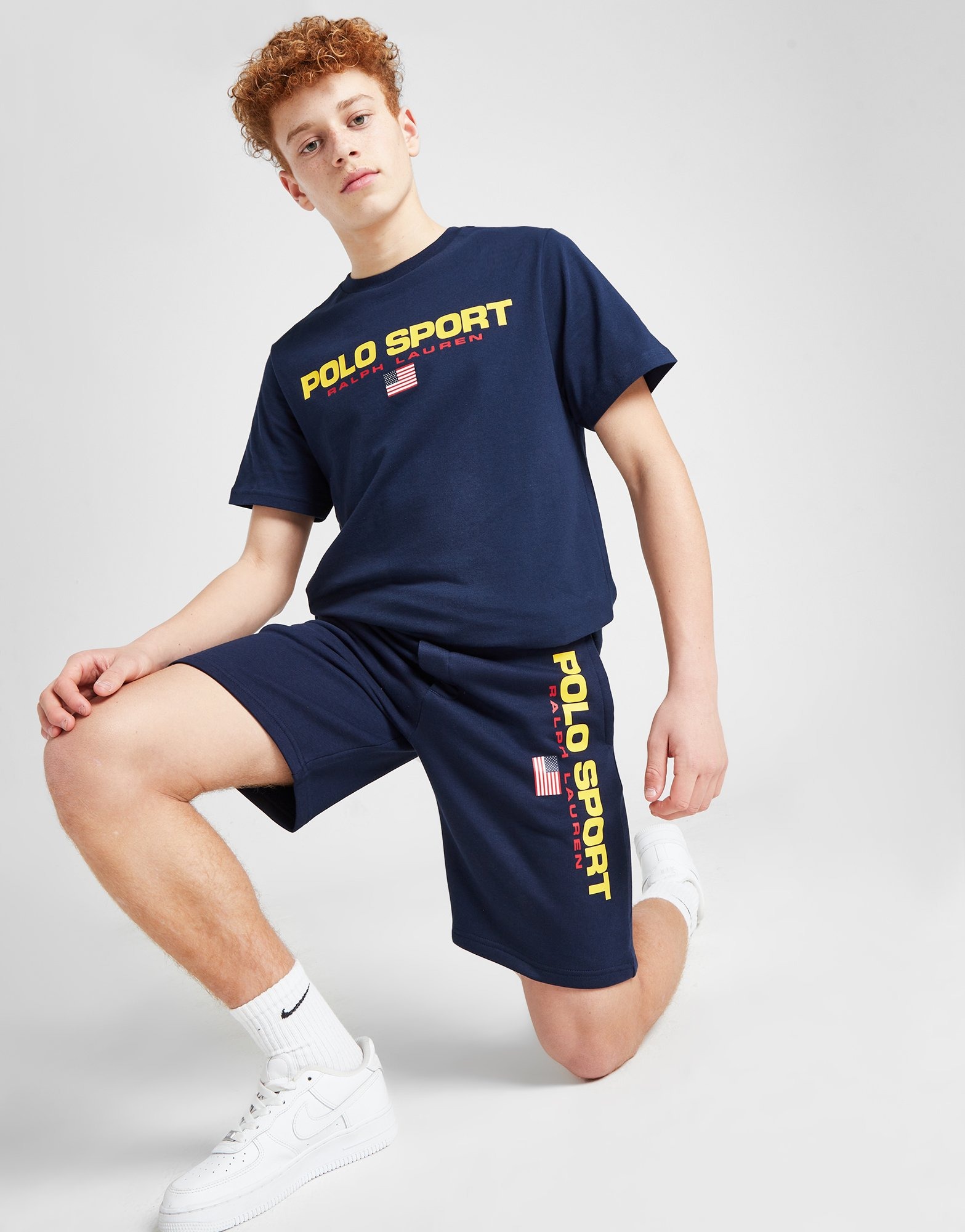 Polo shorts with logo best sale