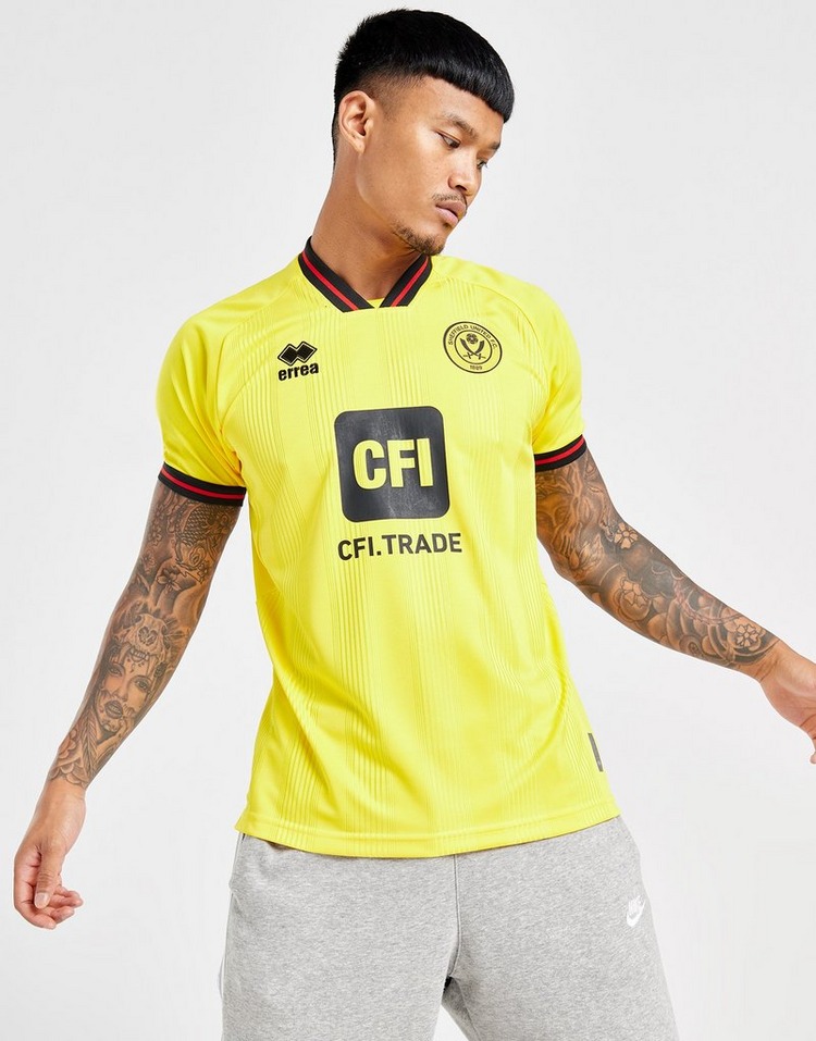 Yellow Errea Sheffield United FC 2023/24 Away Shirt | JD Sports UK