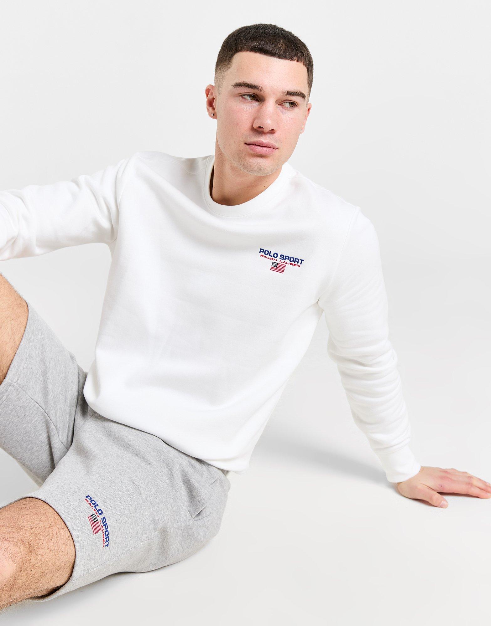 White Polo Ralph Lauren Small Logo Crew Sweatshirt | JD Sports UK