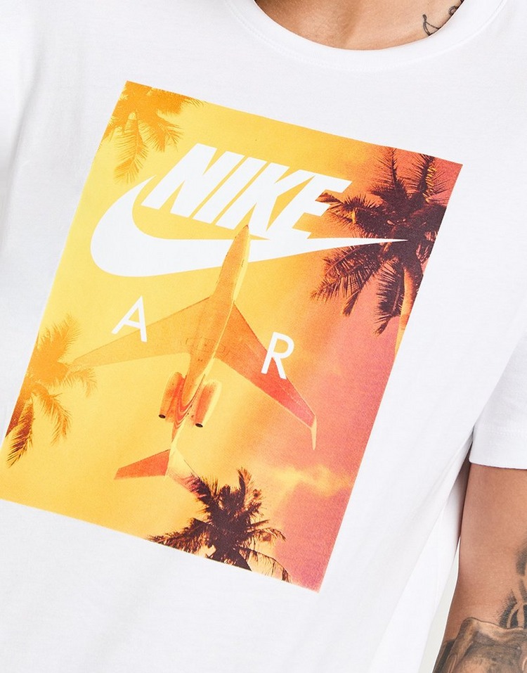 White Nike Air Flight T-Shirt | JD Sports UK