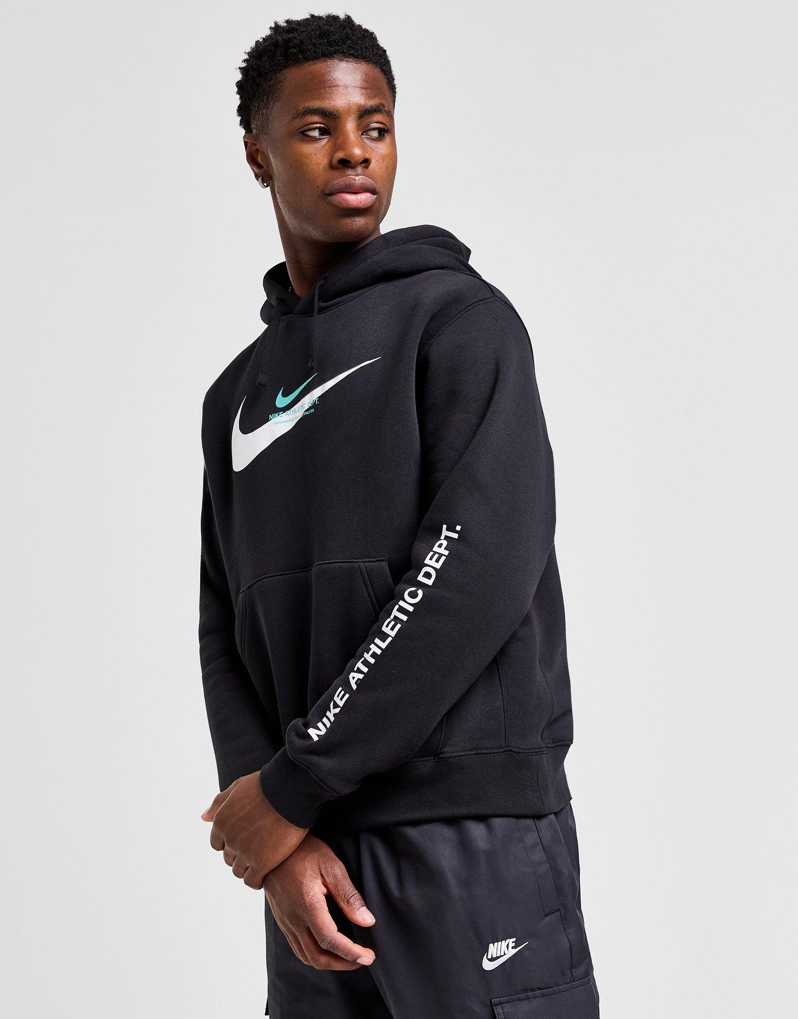 Nike mini swoosh ribbed jersey co ord in black