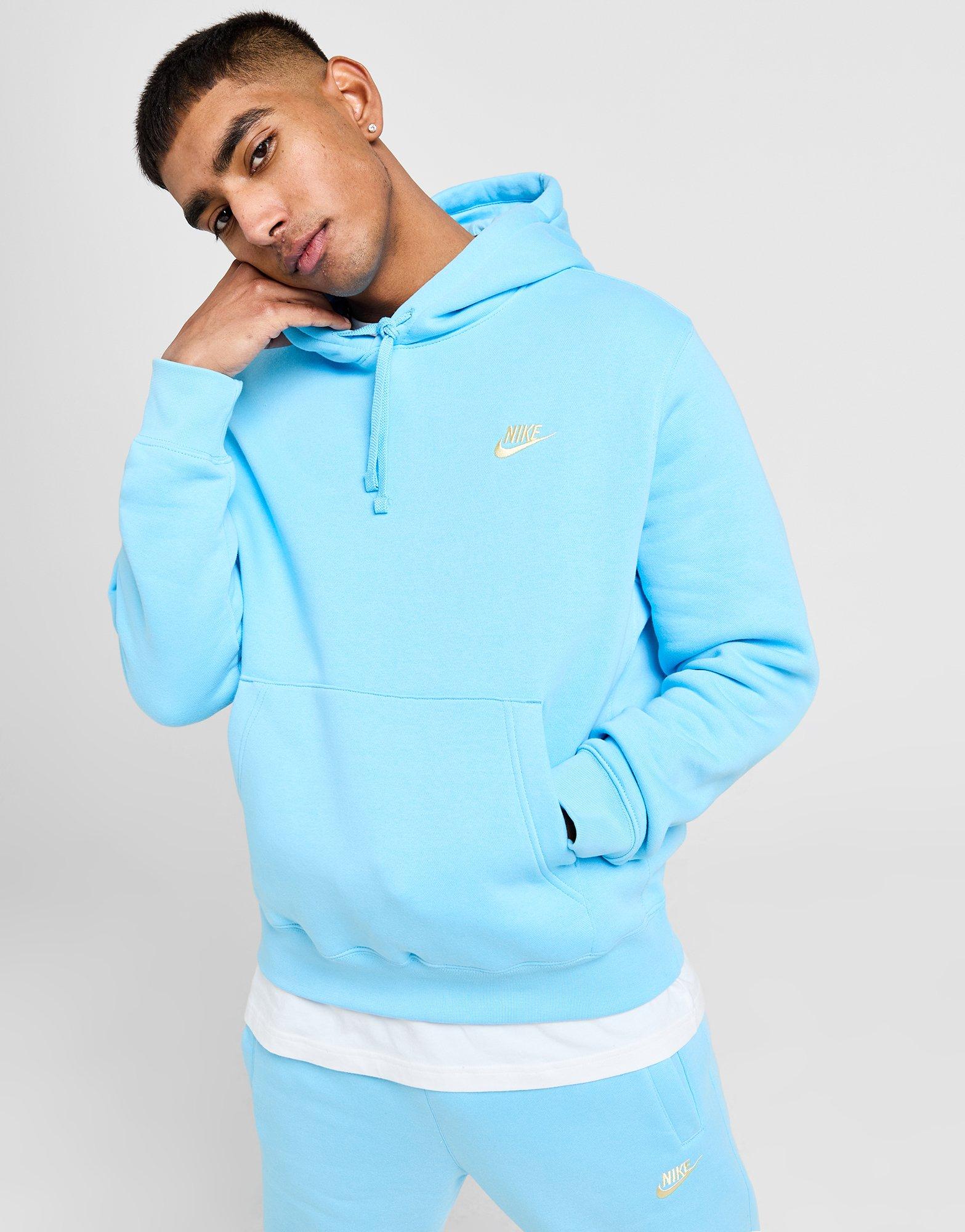 Light blue 2025 nike hoodie