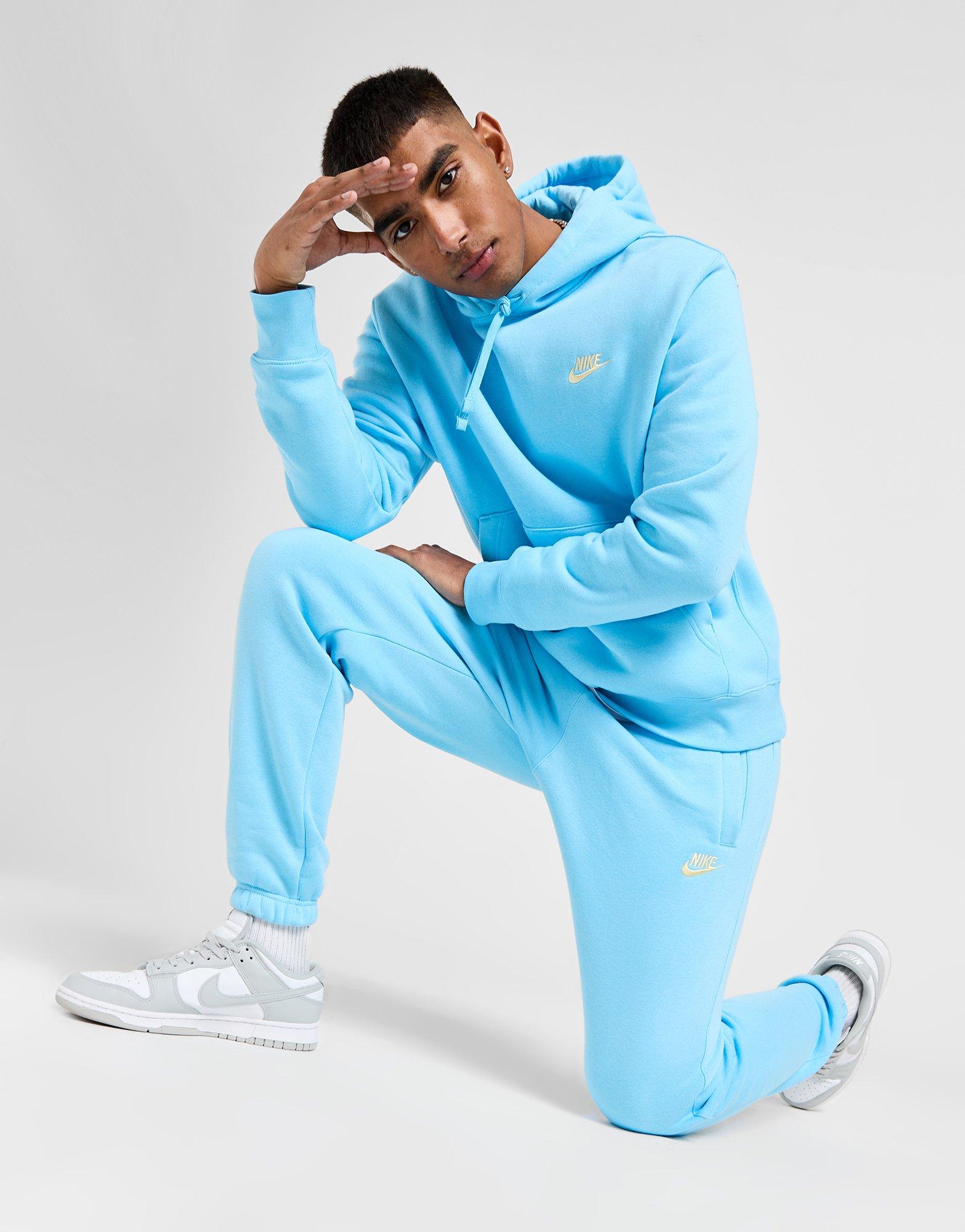 Baby blue nike hot sale tracksuit mens