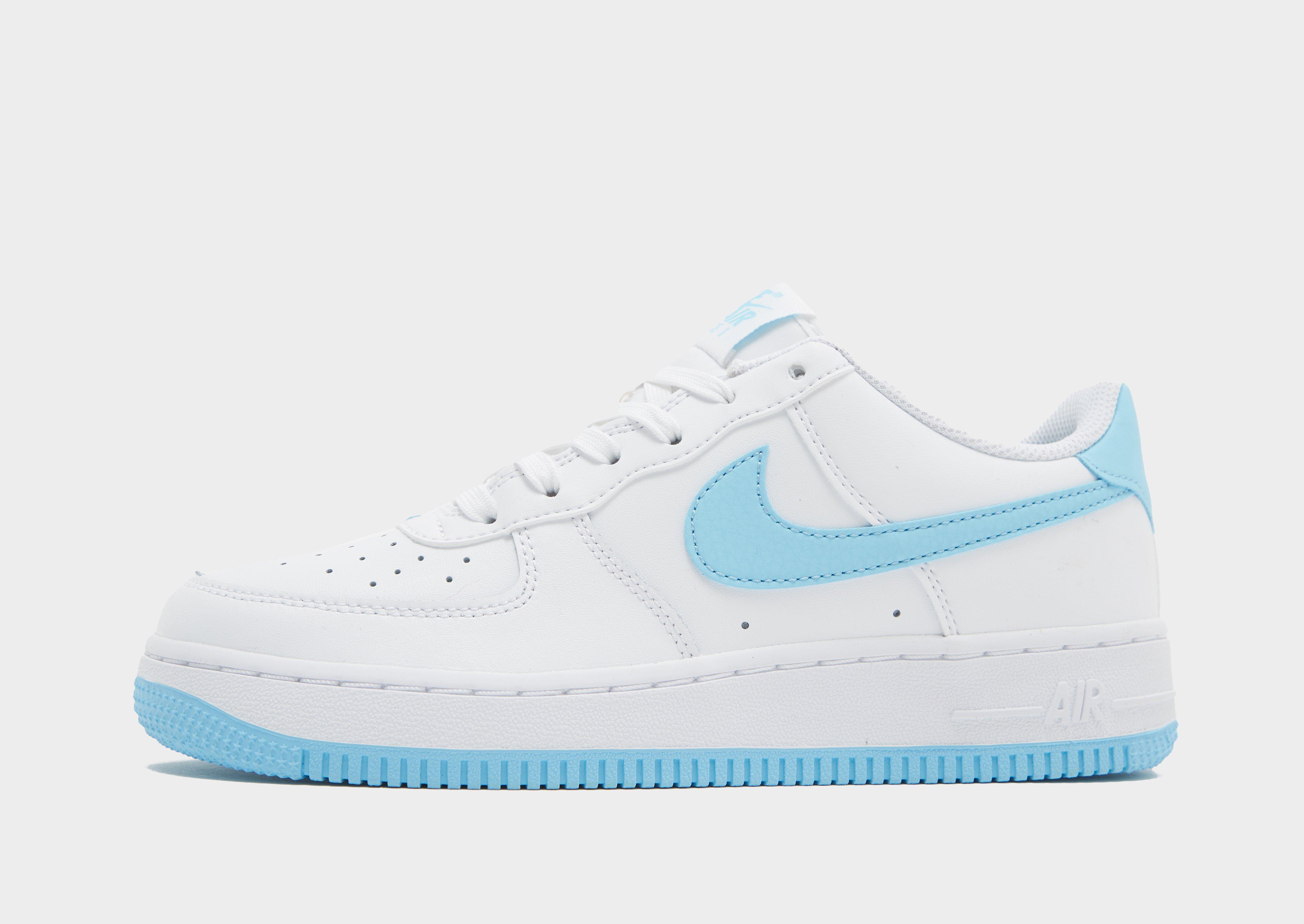 Air force 1 baby blue swoosh on sale