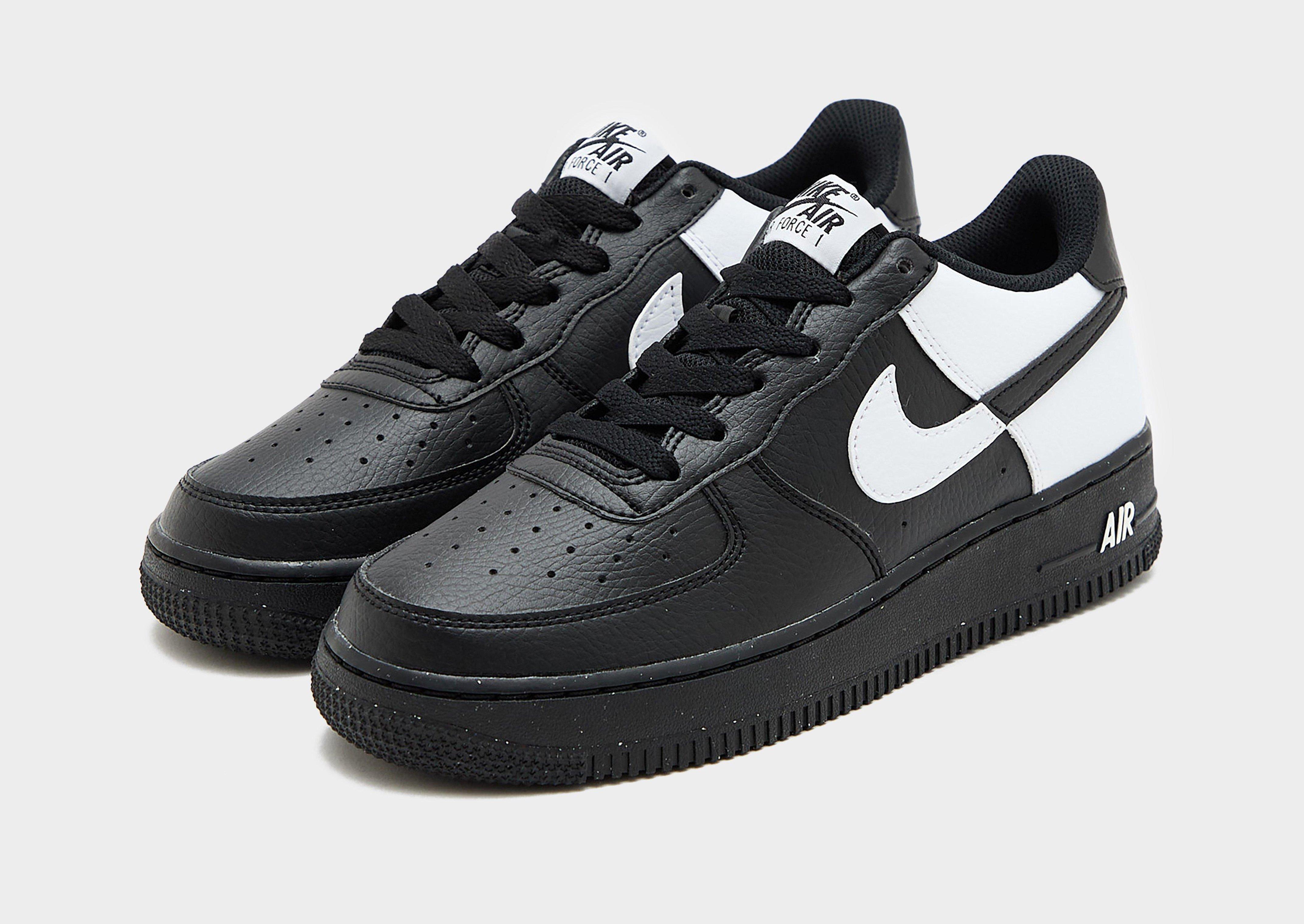 air force 1 black and white swoosh