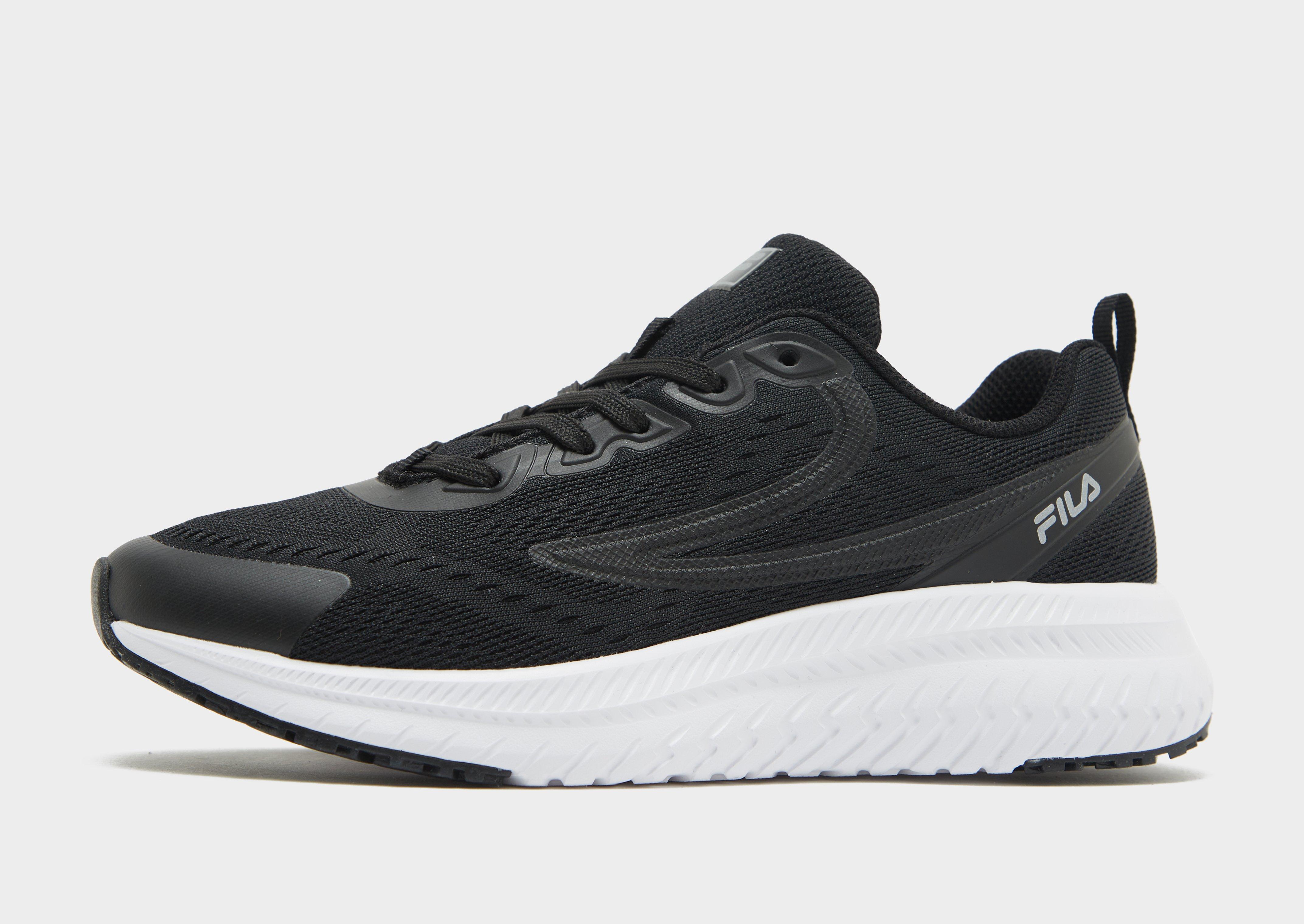 Black fila shoes best sale