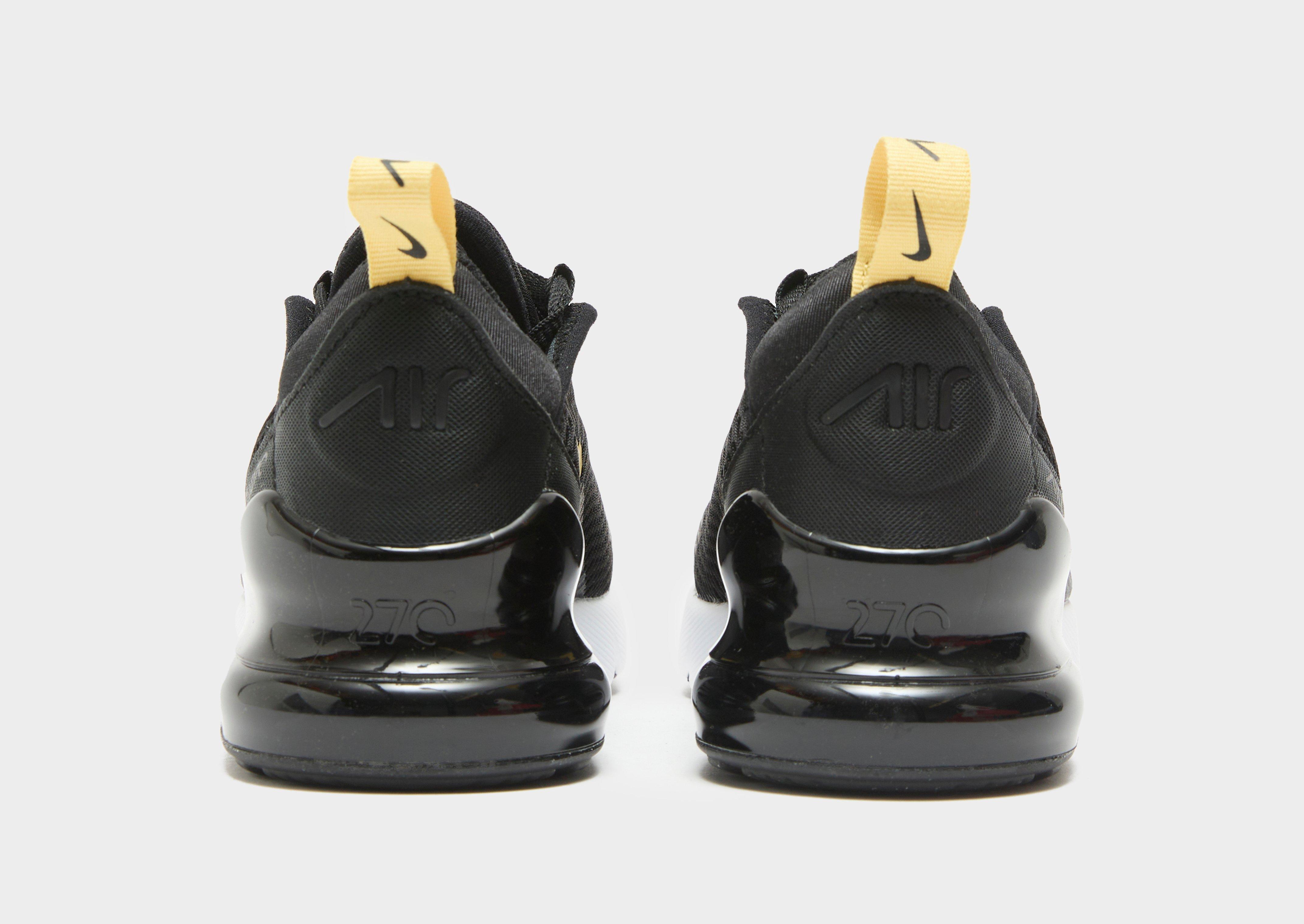 Nike air max 270 junior black and gold best sale