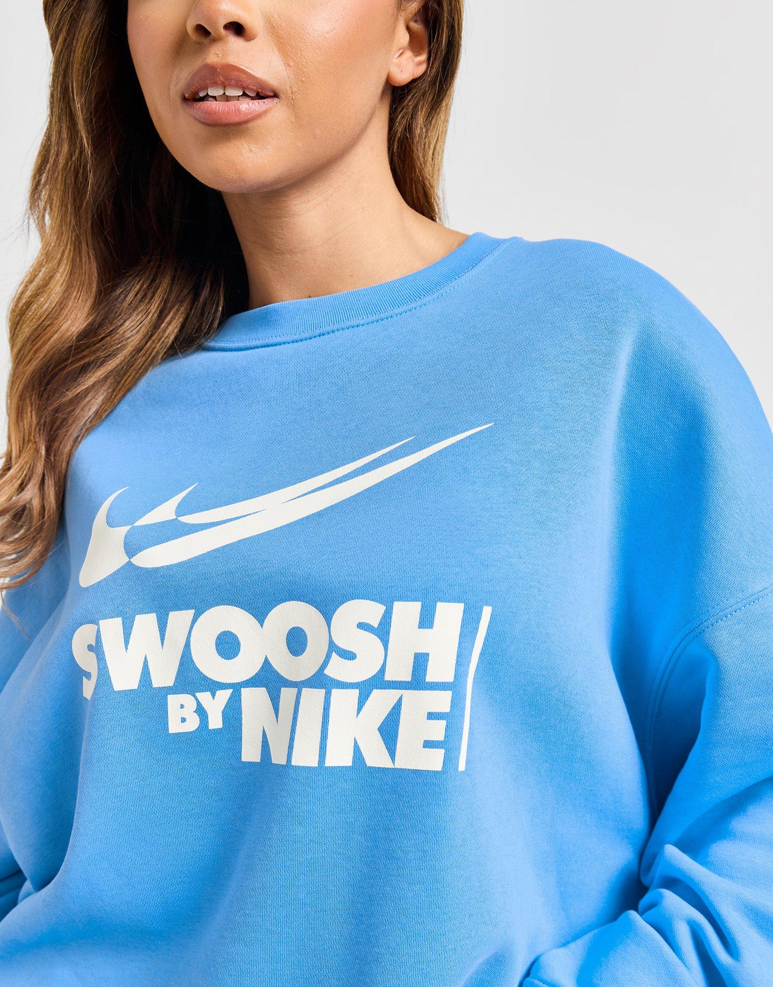 Nike swoosh sweatshirt blue sale