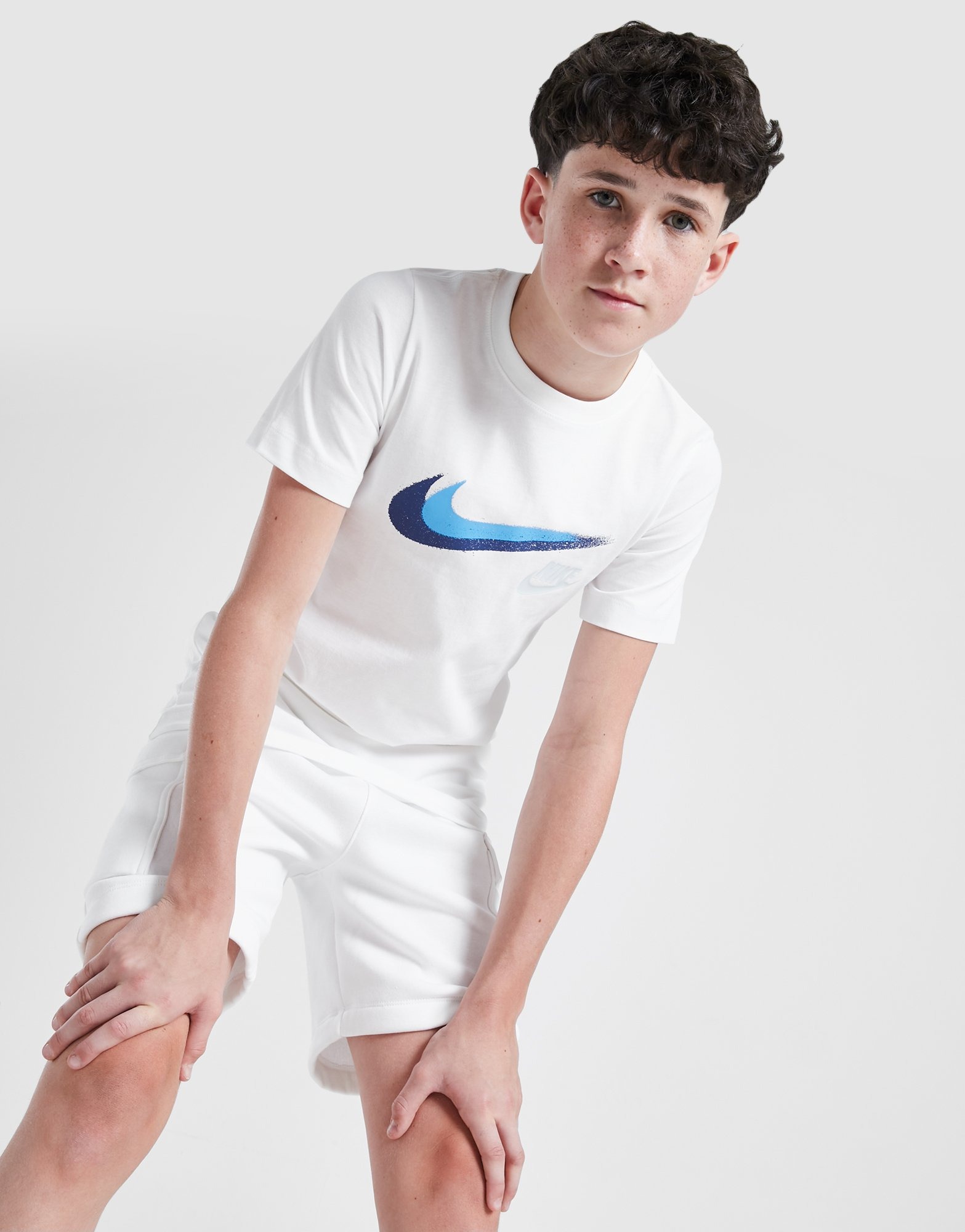 White Nike Double Swoosh T Shirt Junior Jd Sports Sveirge