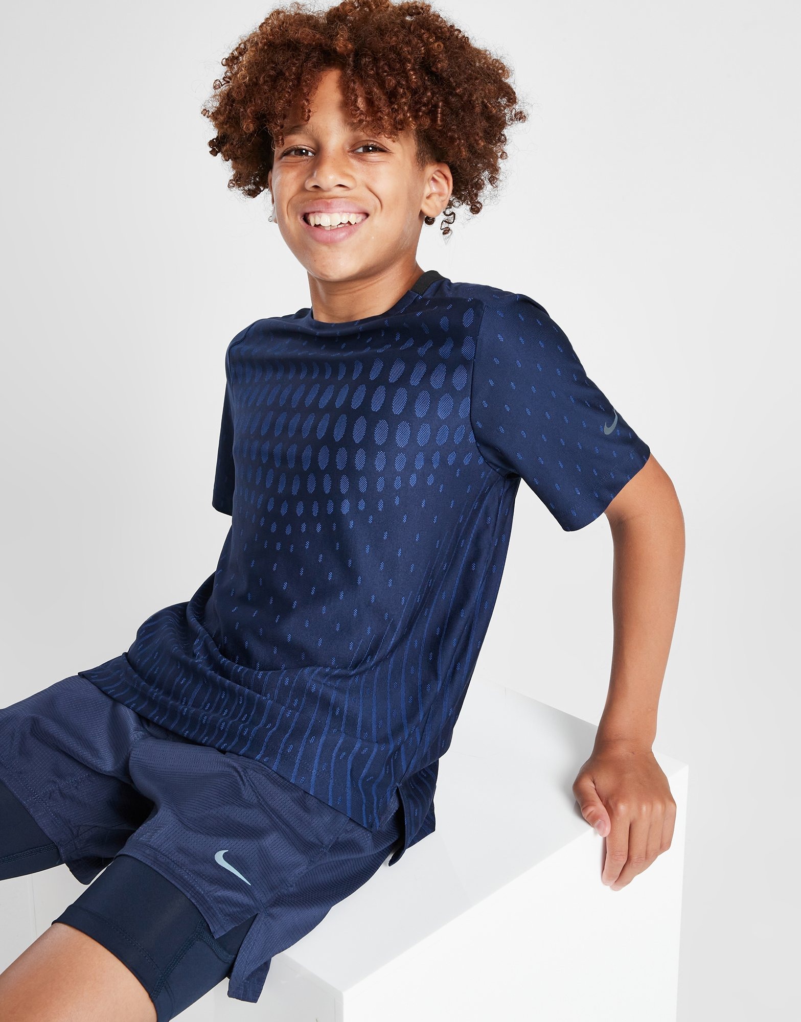 Blue Nike Dri-FIT Knit T-Shirt Junior | JD Sports UK