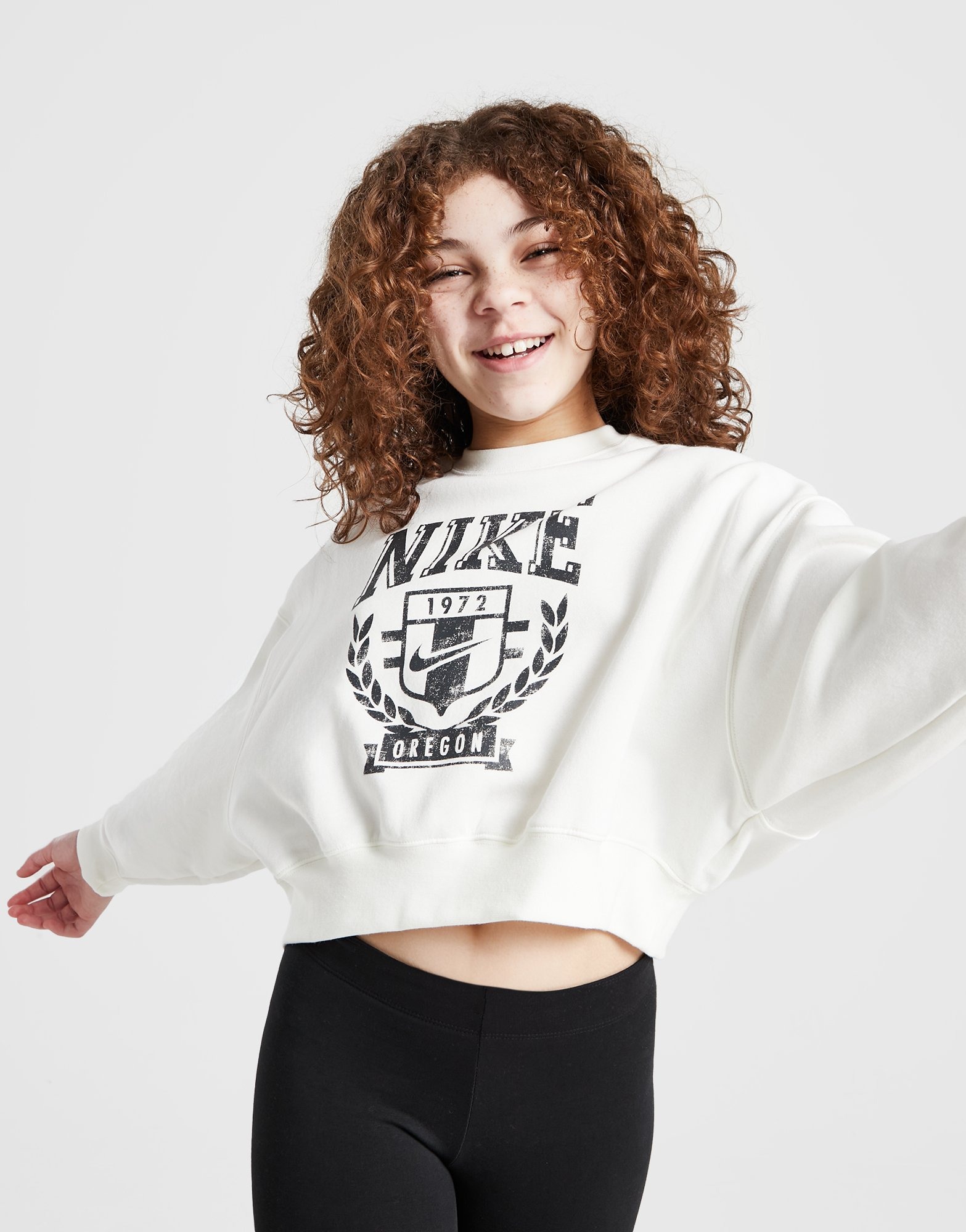 Grey Nike Girls Trend Sweatshirt Junior | JD Sports UK