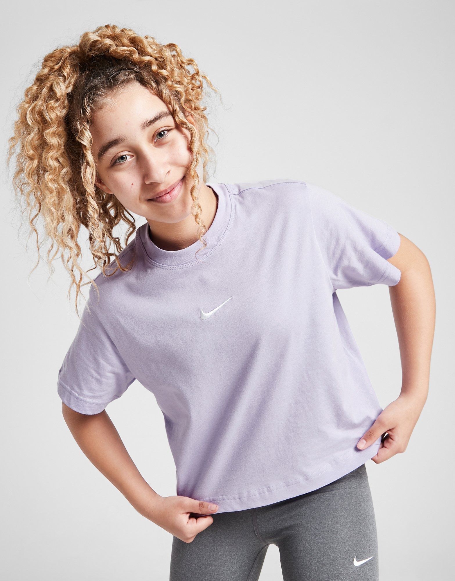 Purple Nike Girls' Essential Boxy T-Shirt Junior | JD Sports UK