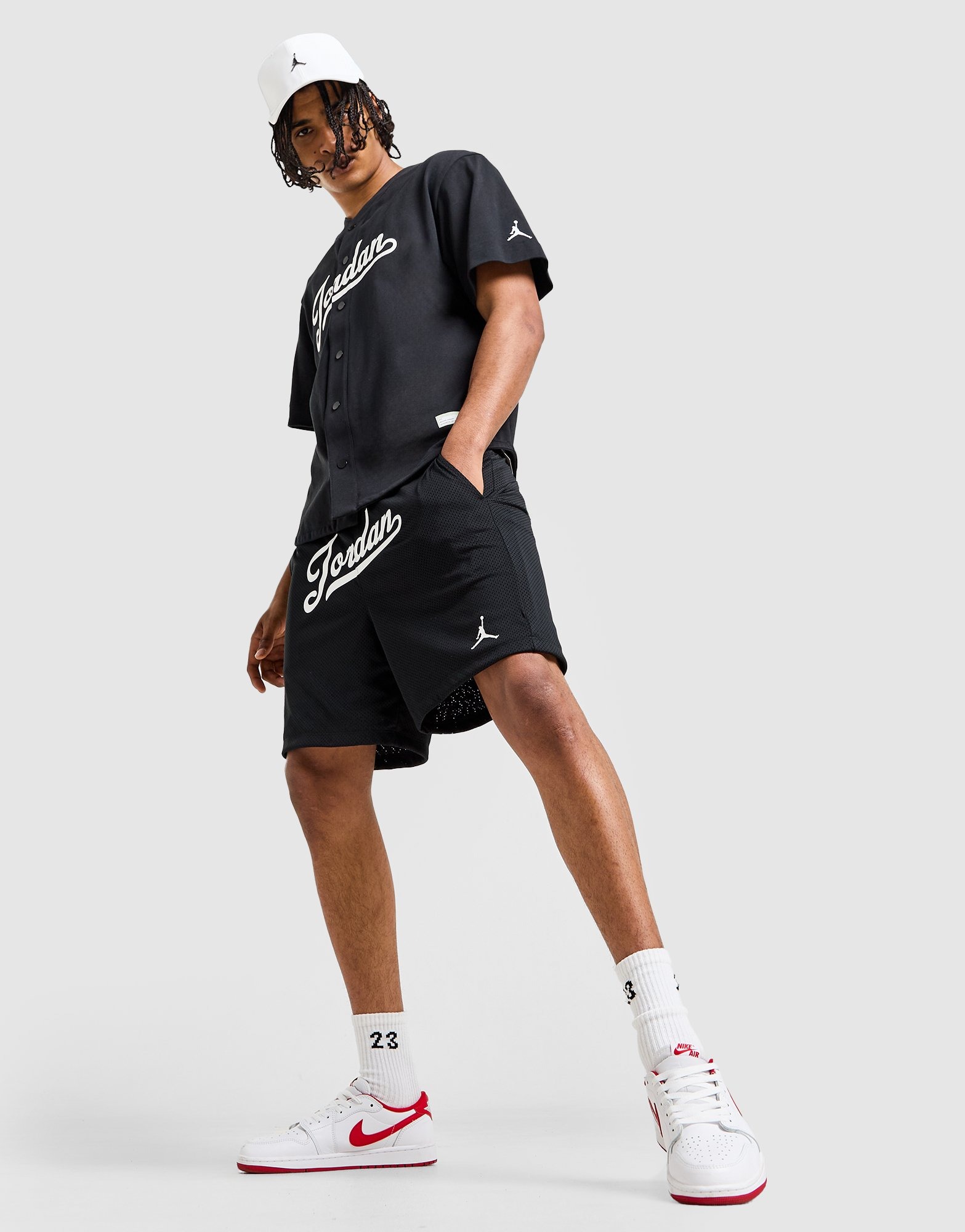 Black Jordan Logo Mesh Shorts | JD Sports UK