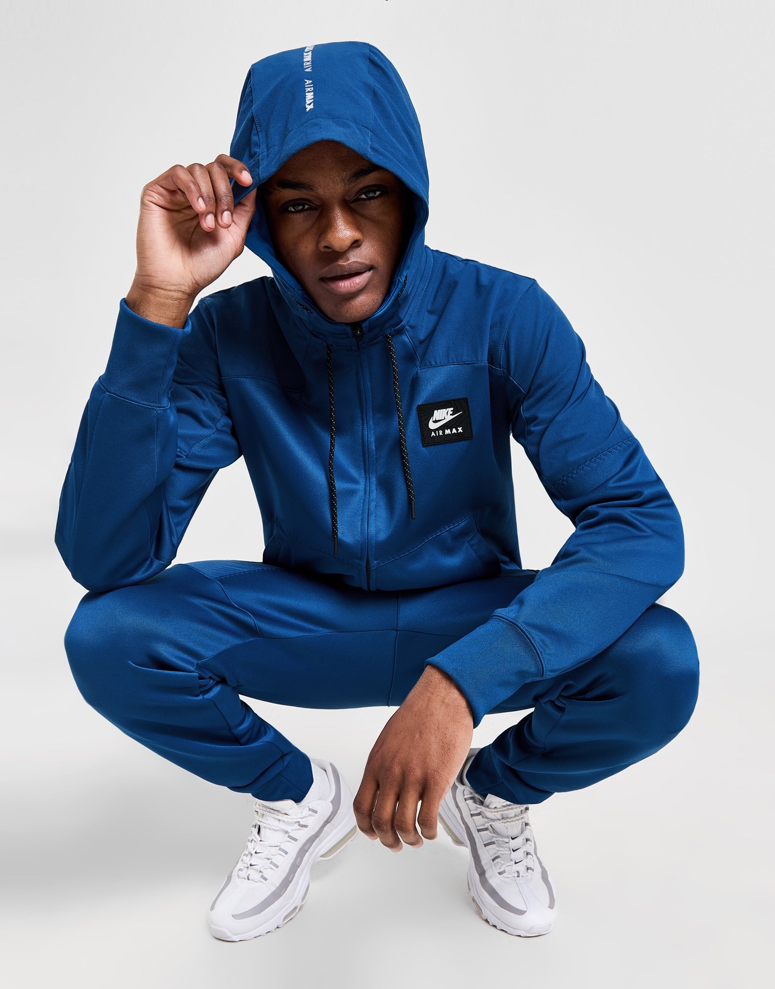 Blue Nike Air Max Peak Full Zip Hoodie JD Sports UK